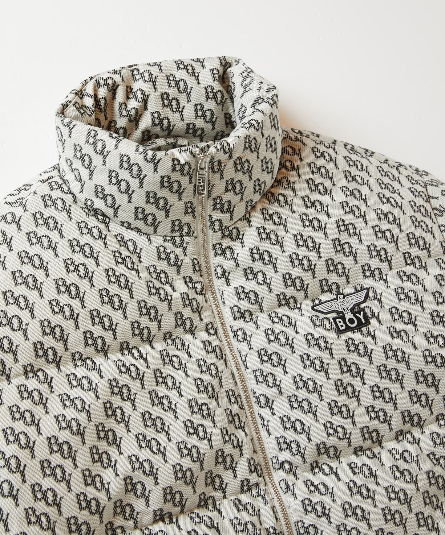 BOY MONOGRAM JACQUARD DOWN JACKET GREY【B244N2803203】