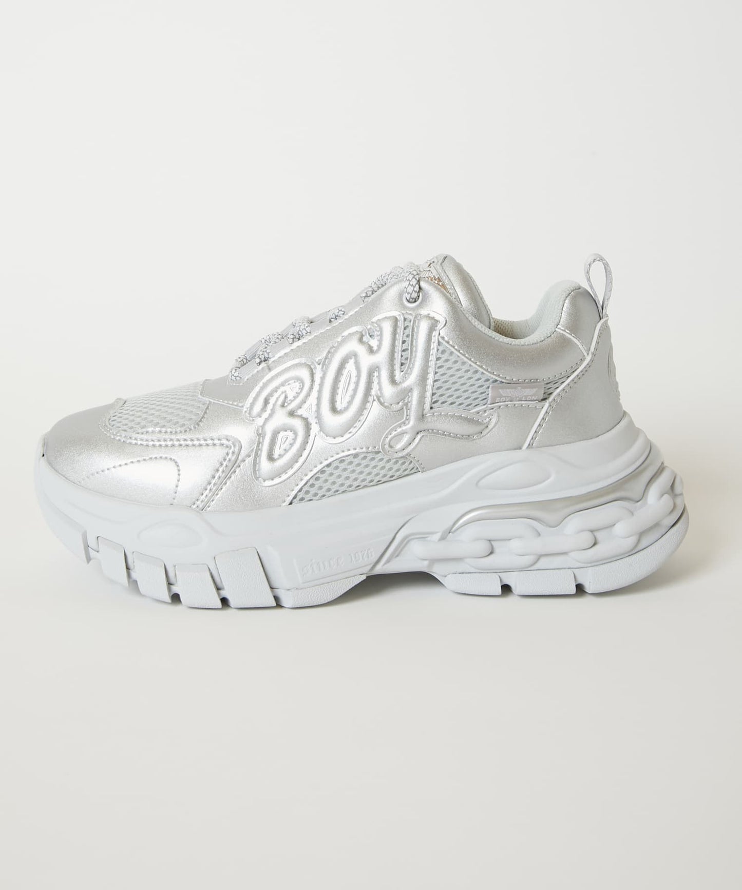 BOY PLATFORM SNEAKERS SILVER【B243N7901012】
