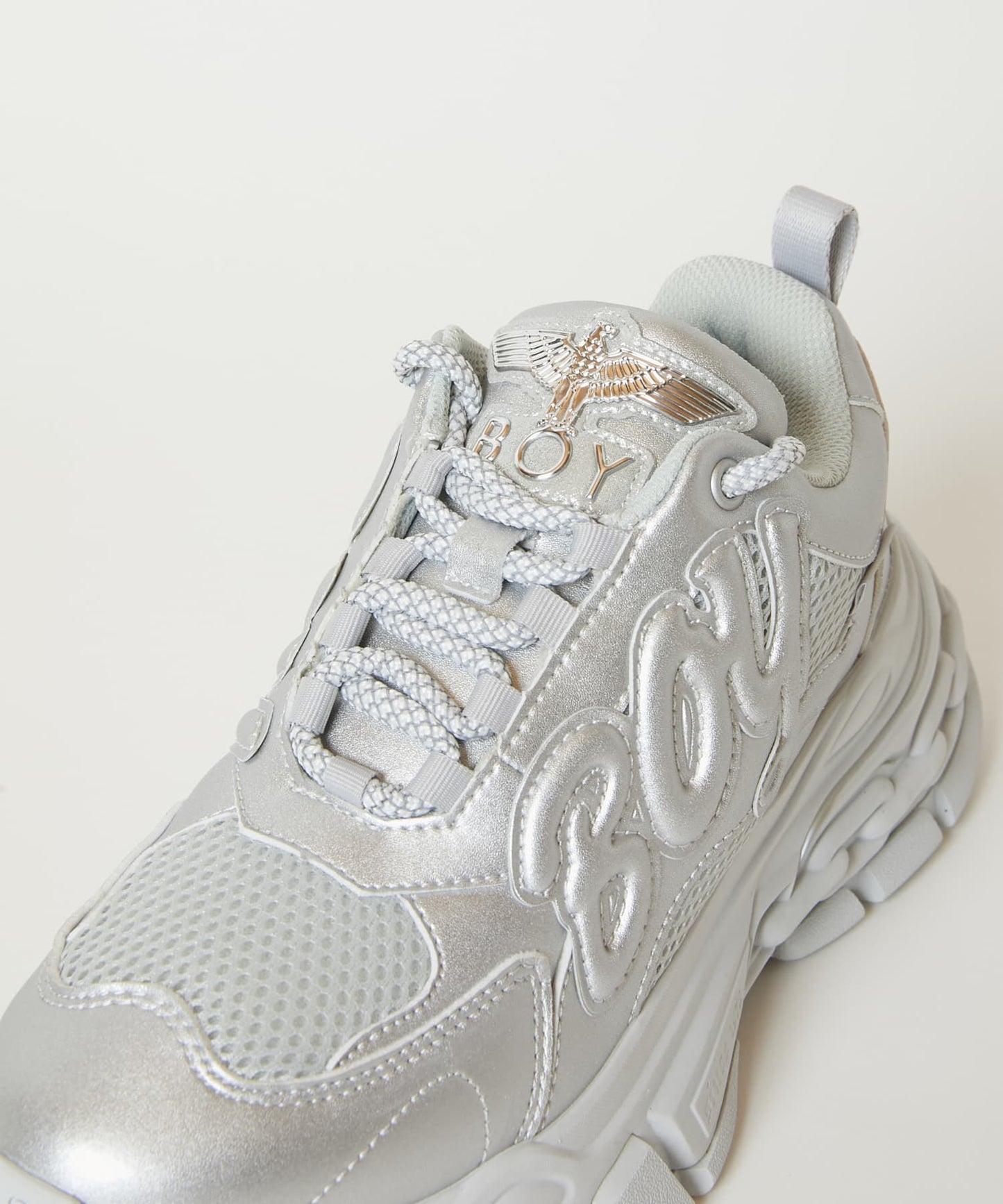 BOY PLATFORM SNEAKERS SILVER【B243N7901012】