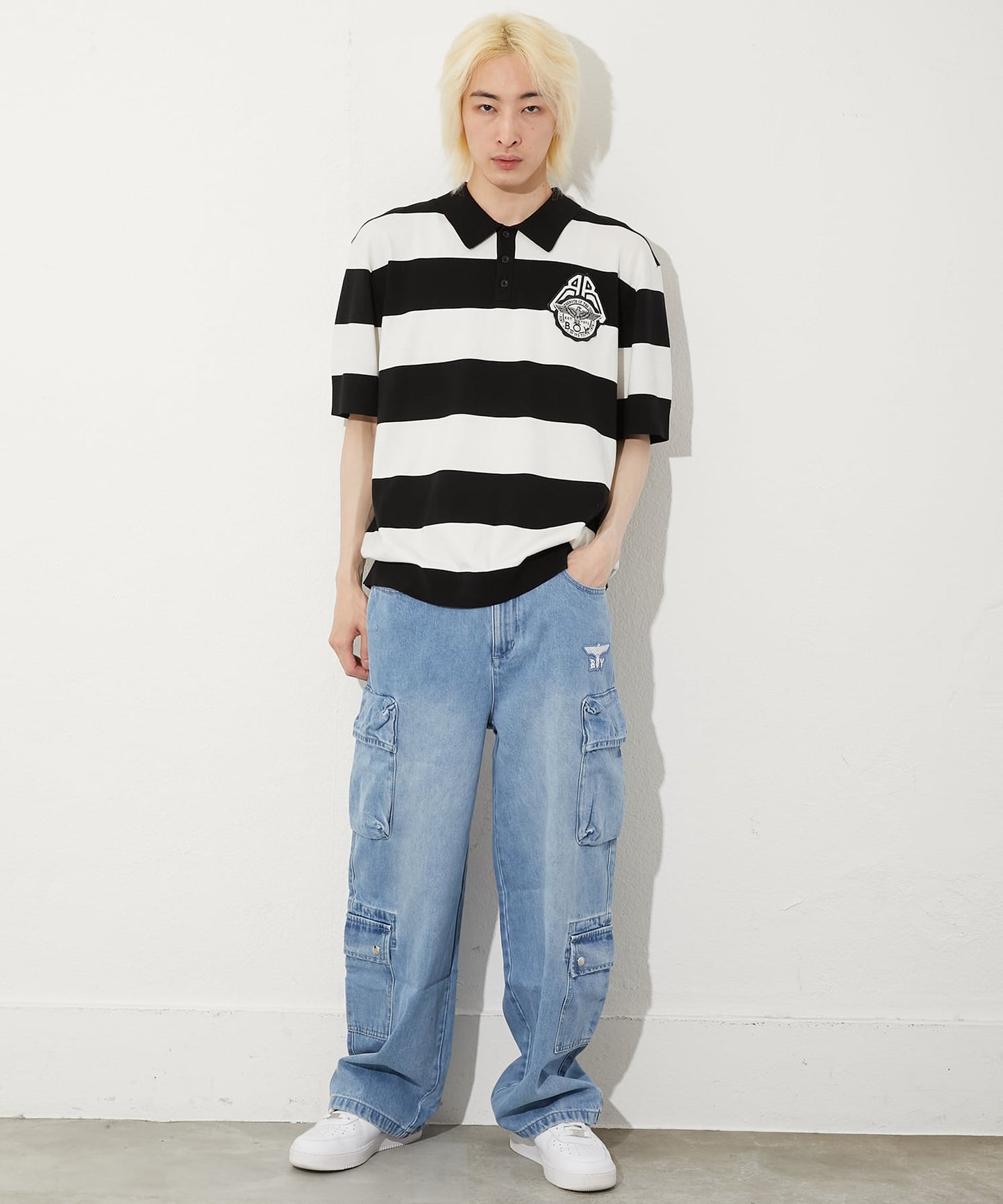 COLLEGE BORDER POLO SHIRT【B251N0106302】