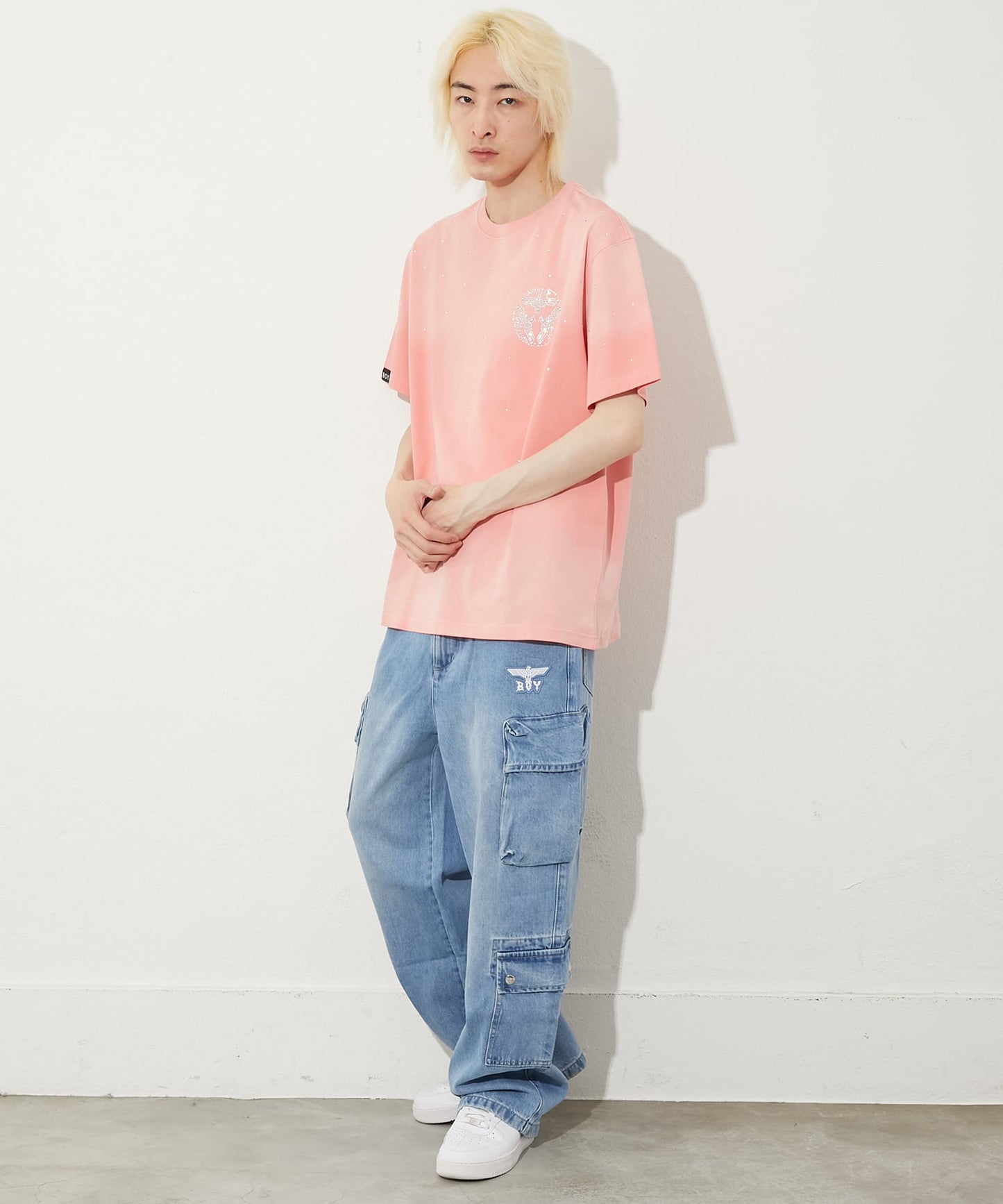 LINESTONE TEE PINK【B251N0116714】