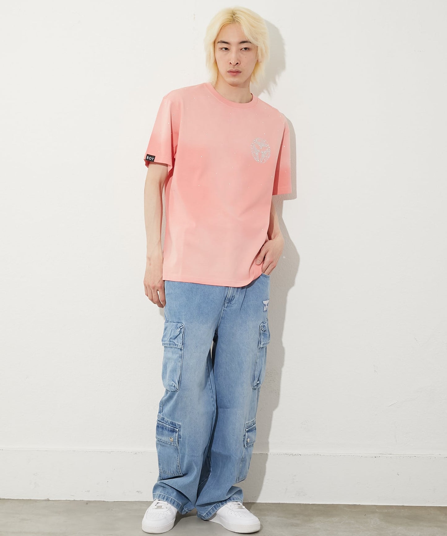 LINESTONE TEE PINK【B251N0116714】