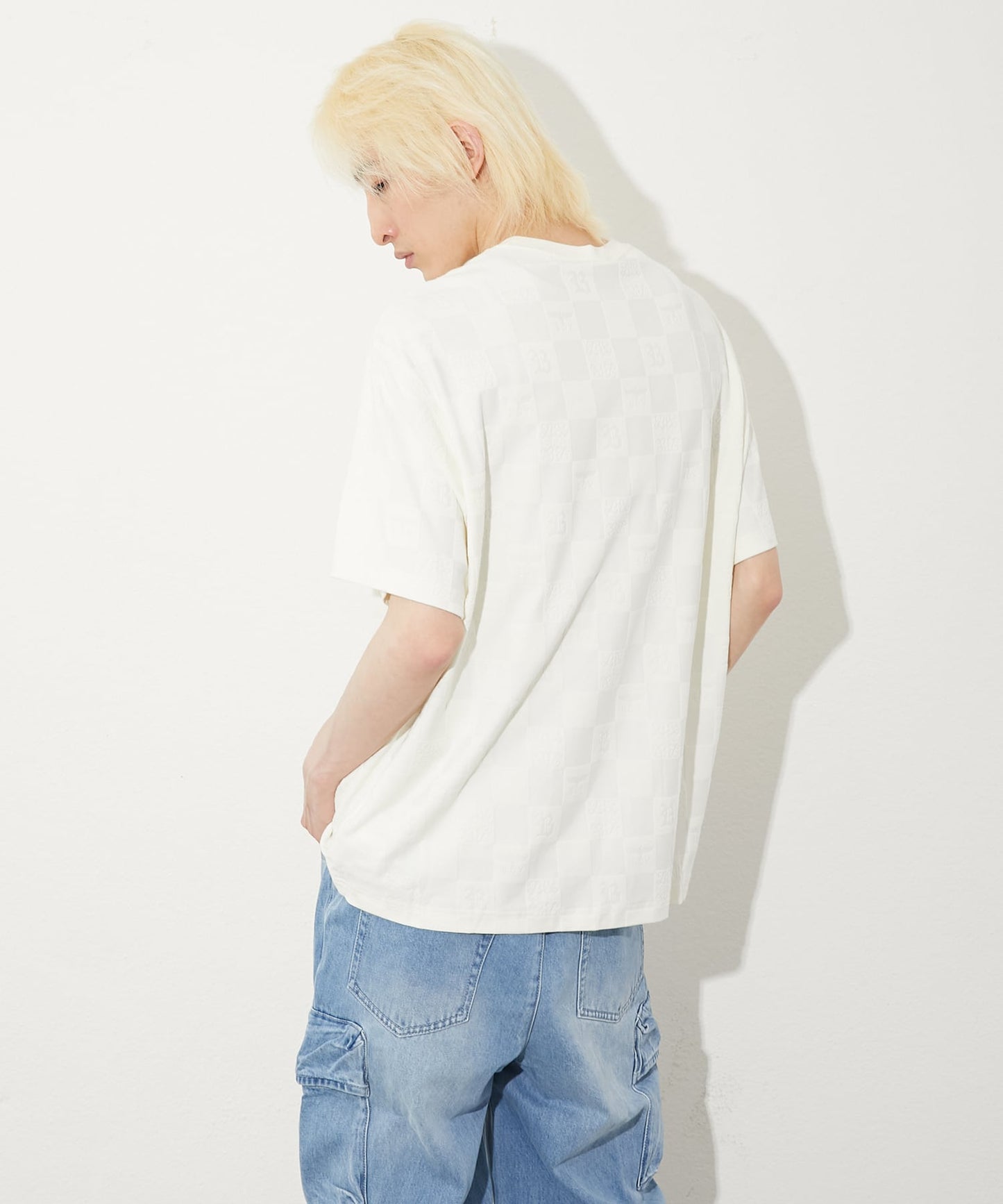 JACQUARD TEE WHITE【B251N0100501】