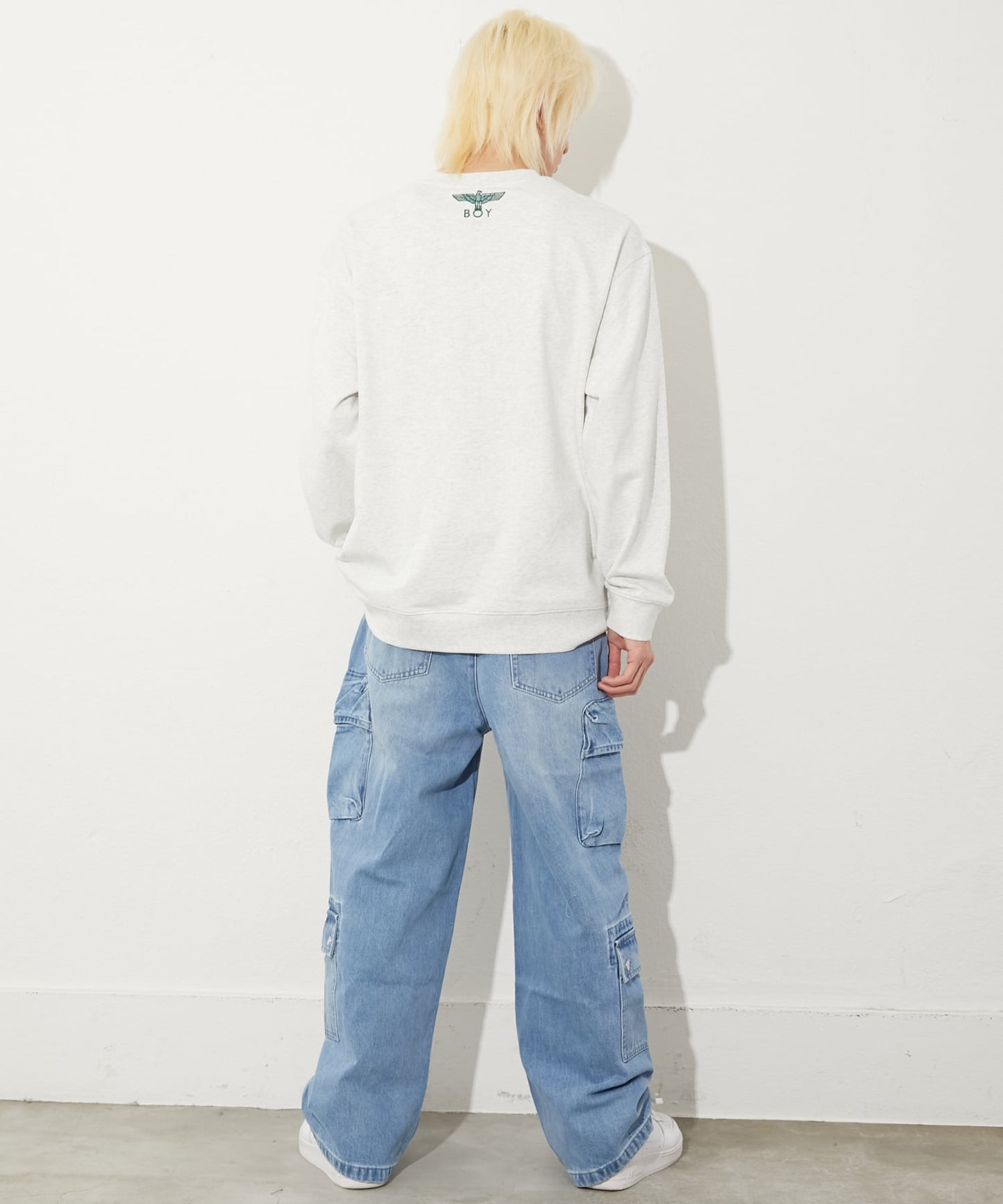 COLLEGE PATCH SWEAT GREY【B251N0301603】
