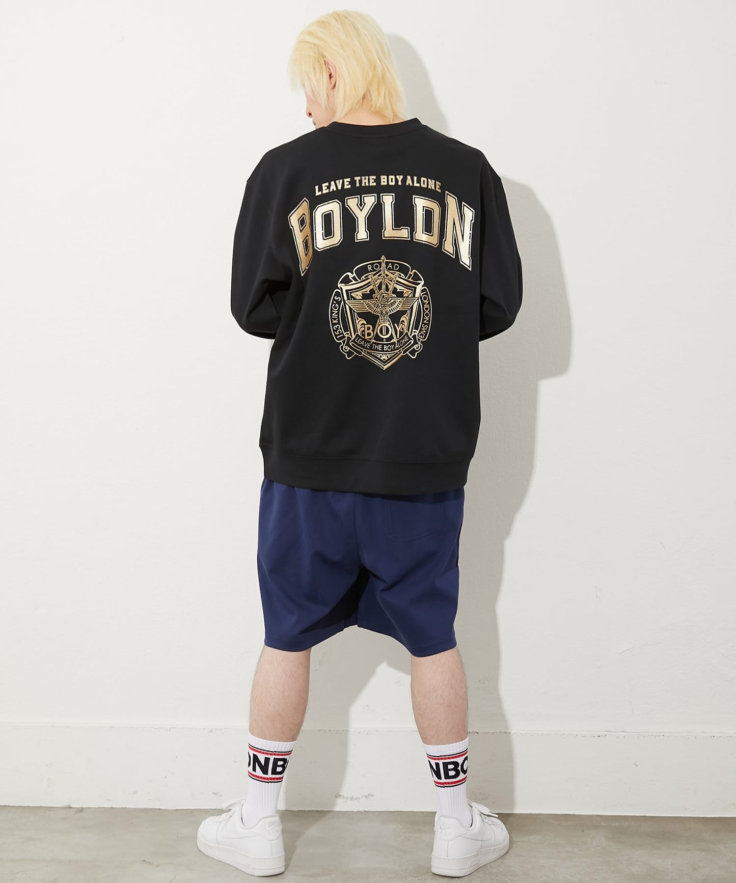 COLLEGE PATCH SWEAT BLACK【B251N0301502】