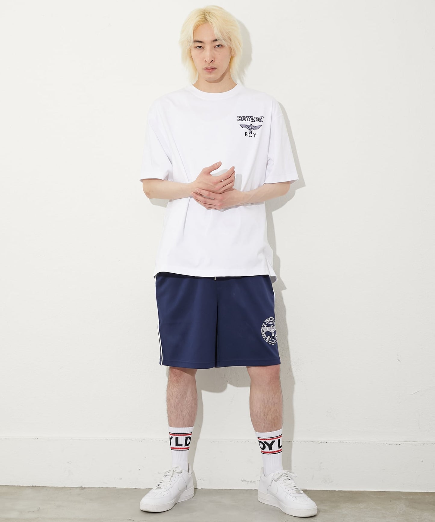 COLLEGE PRINT TEE WHITE【B252N0116201】