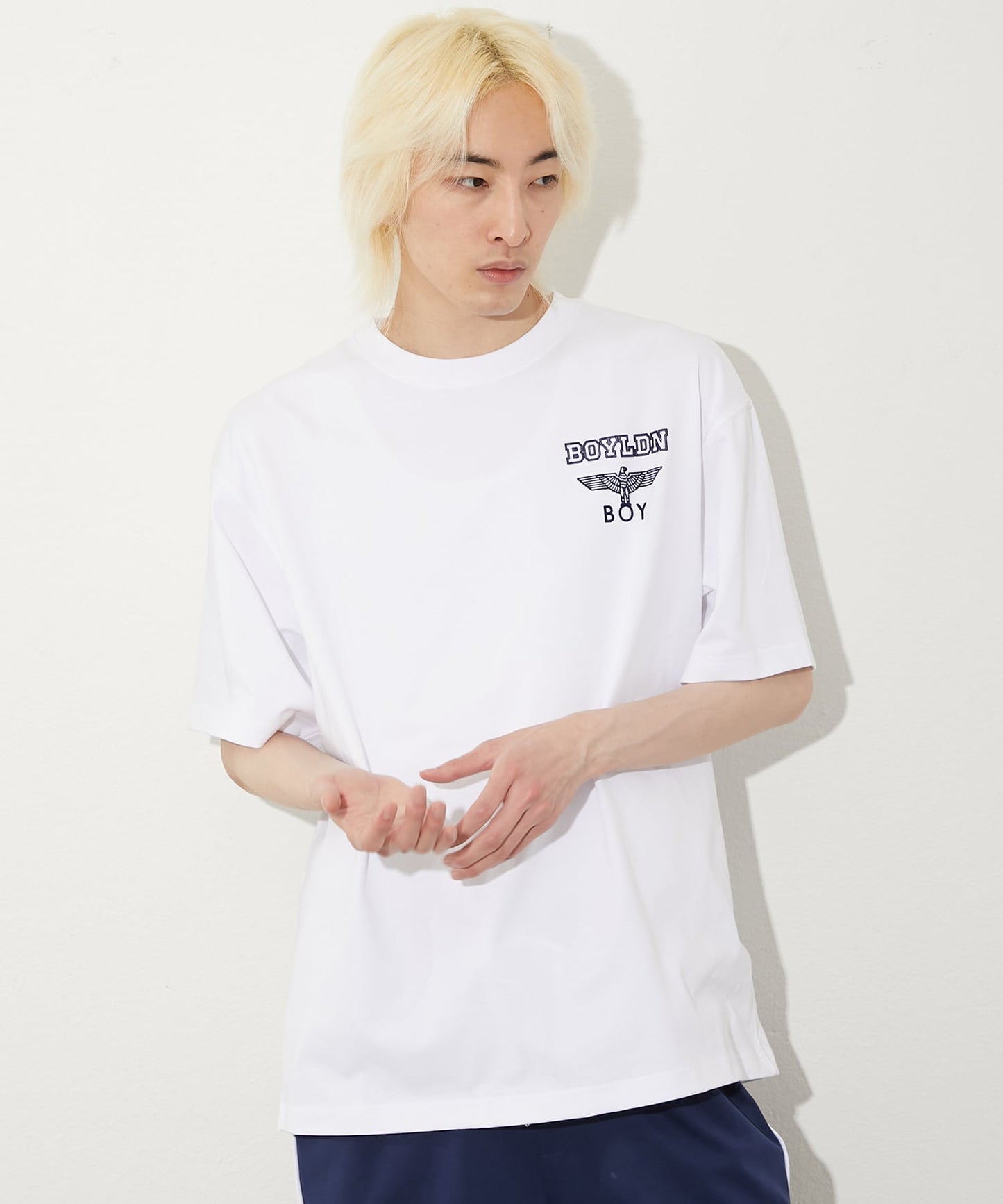 COLLEGE PRINT TEE WHITE【B252N0116201】