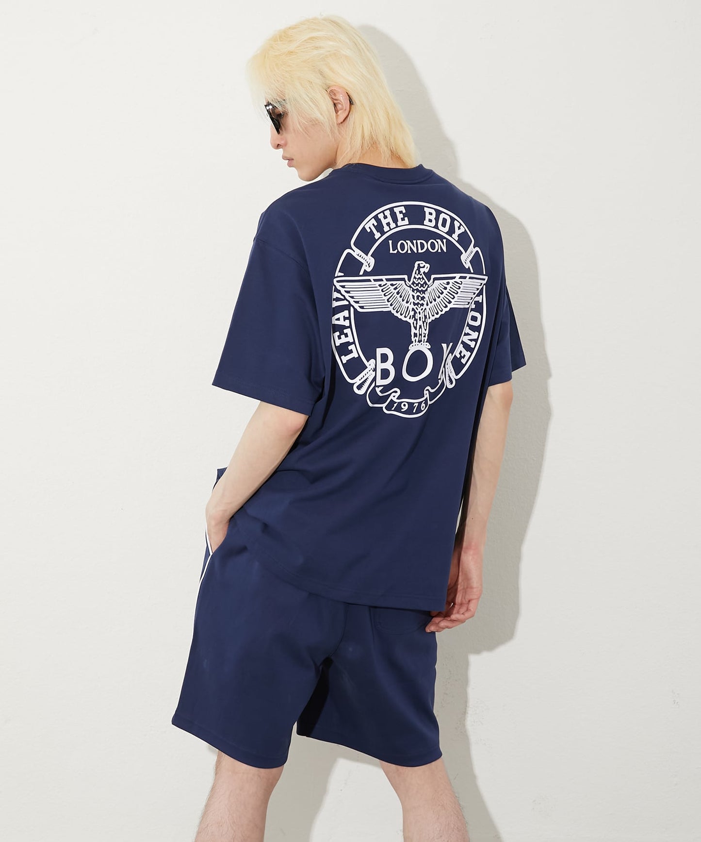 COLLEGE PRINT TEE MING BLUE【B252N0116216】