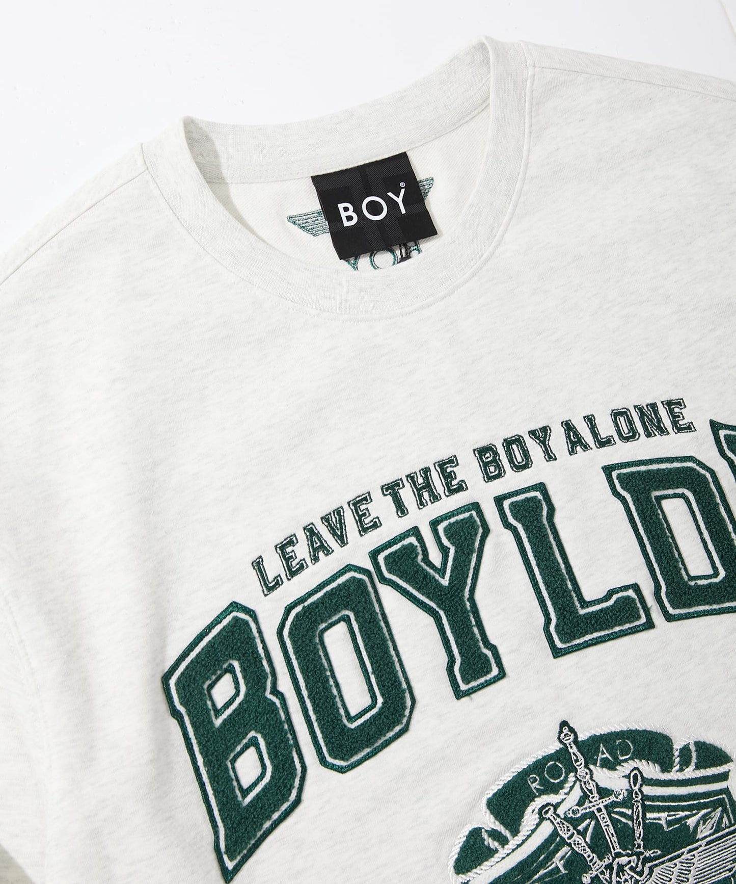 COLLEGE PATCH SWEAT GREY【B251N0301603】