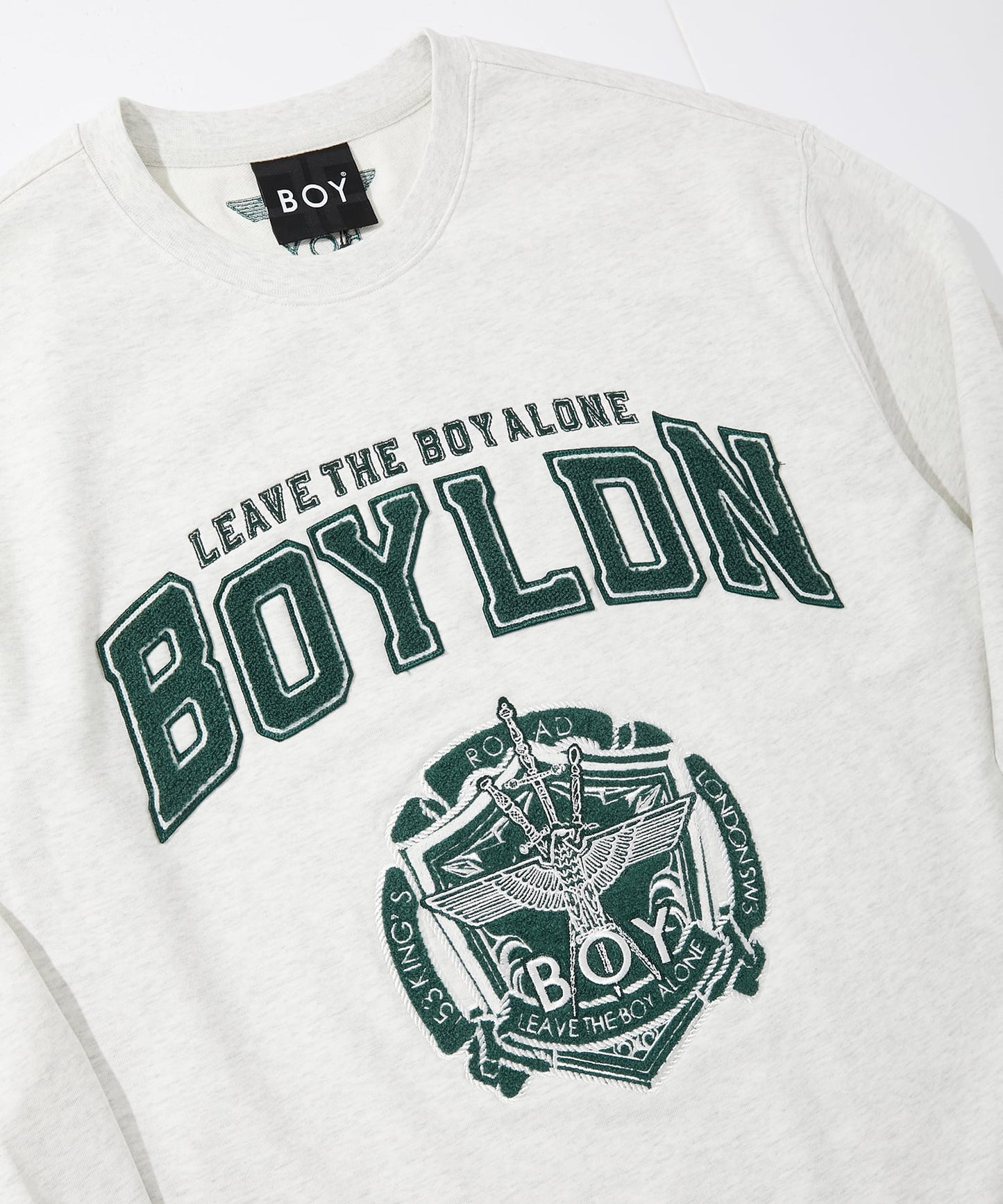 COLLEGE PATCH SWEAT GREY【B251N0301603】