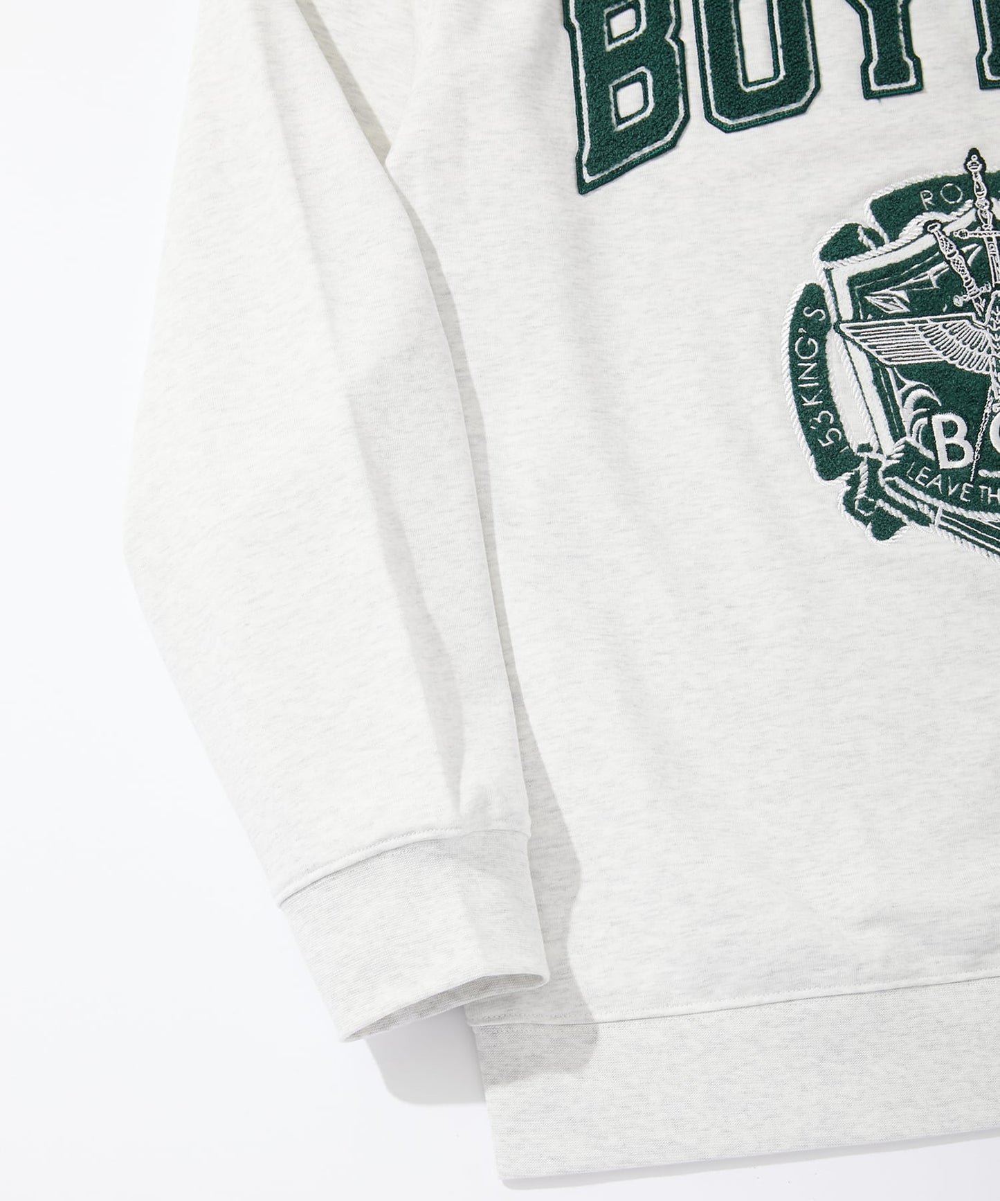 COLLEGE PATCH SWEAT GREY【B251N0301603】