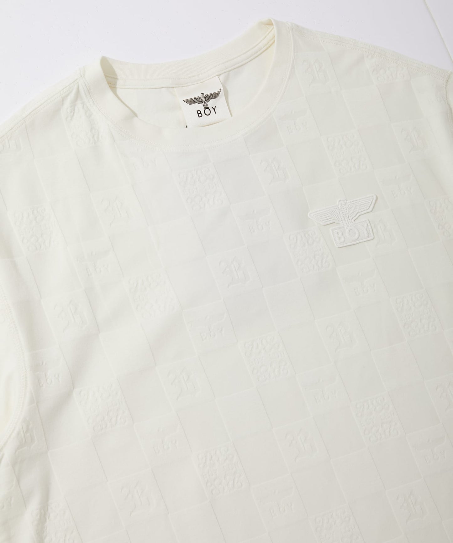 JACQUARD TEE WHITE【B251N0100501】