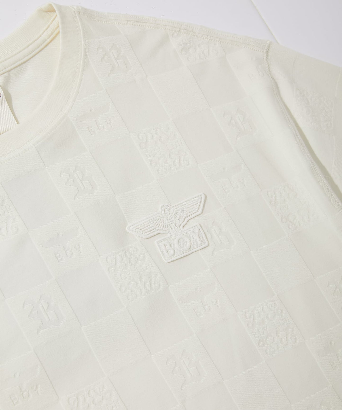 JACQUARD TEE WHITE【B251N0100501】