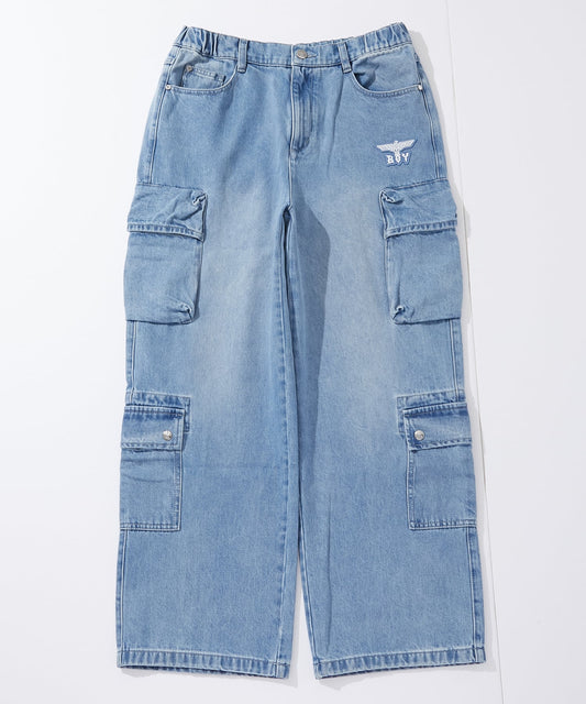 LOOSE FIT DENIM CARGO PANTS【B251N5500406】