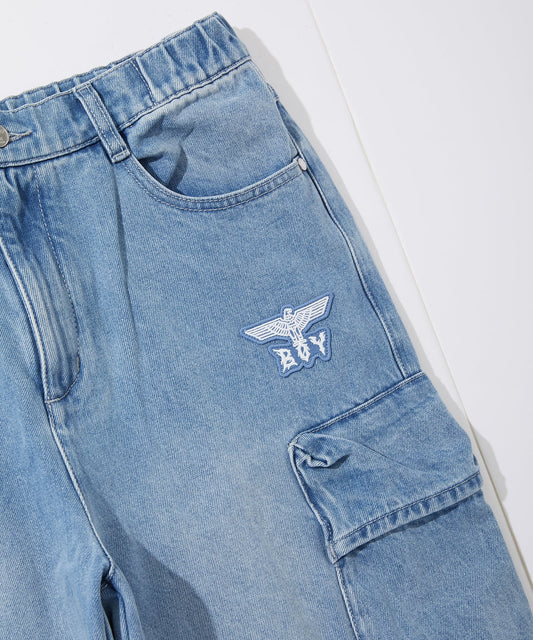LOOSE FIT DENIM CARGO PANTS【B251N5500406】