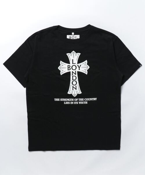 CROSS LOGO TEE BLACK×WHITE【AFJ-HRT00302】