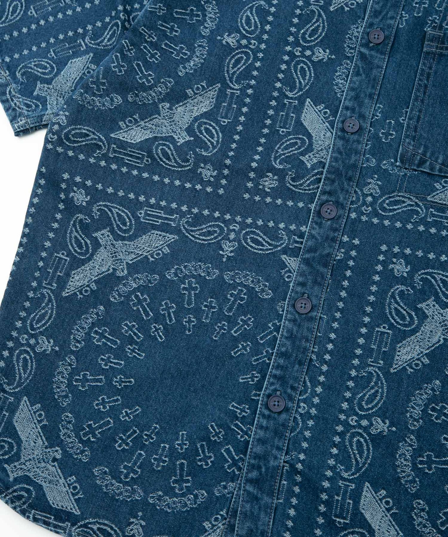 BANDANA DENIM SHIRT BLUE【B231N4970106】