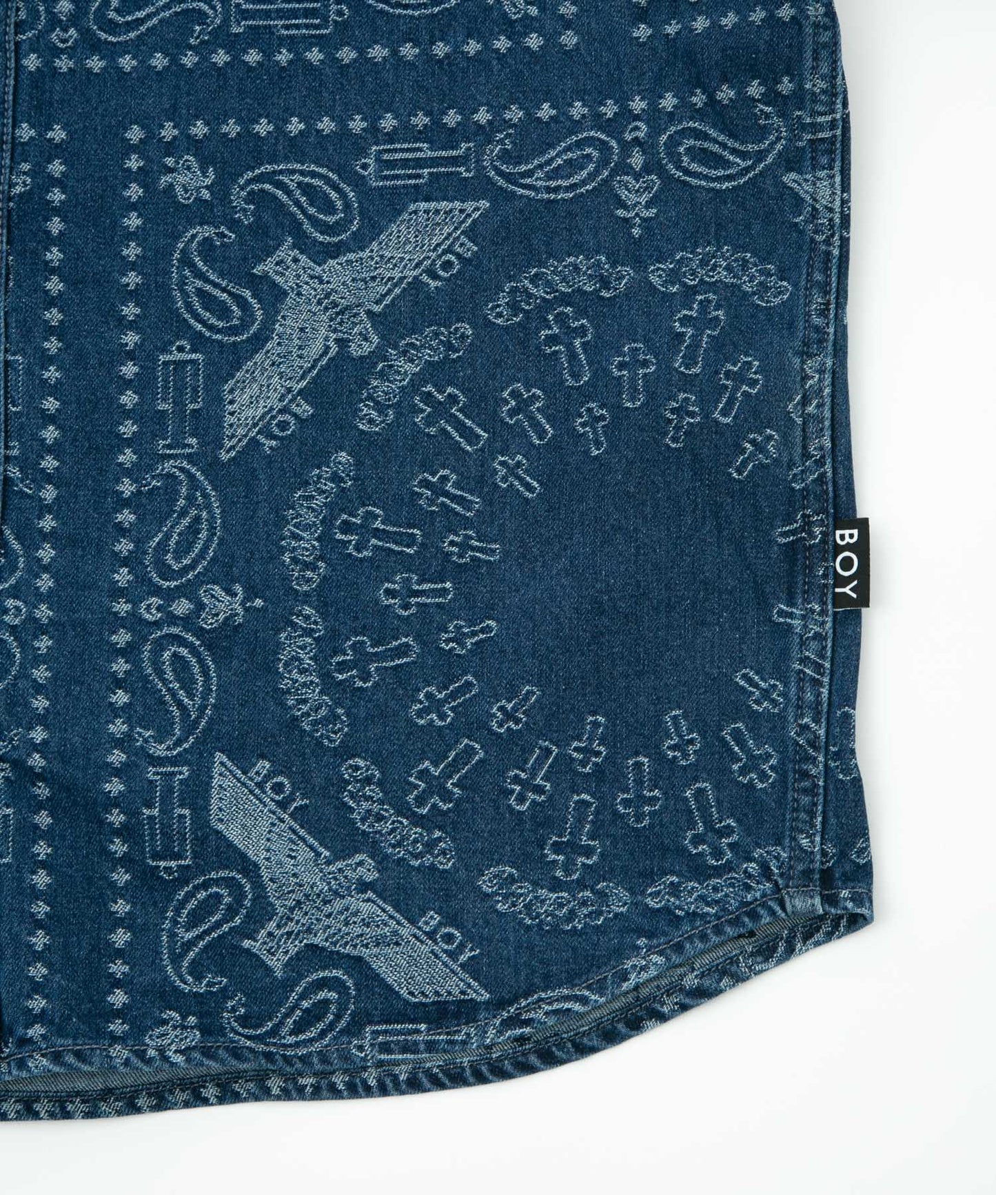 BANDANA DENIM SHIRT BLUE【B231N4970106】