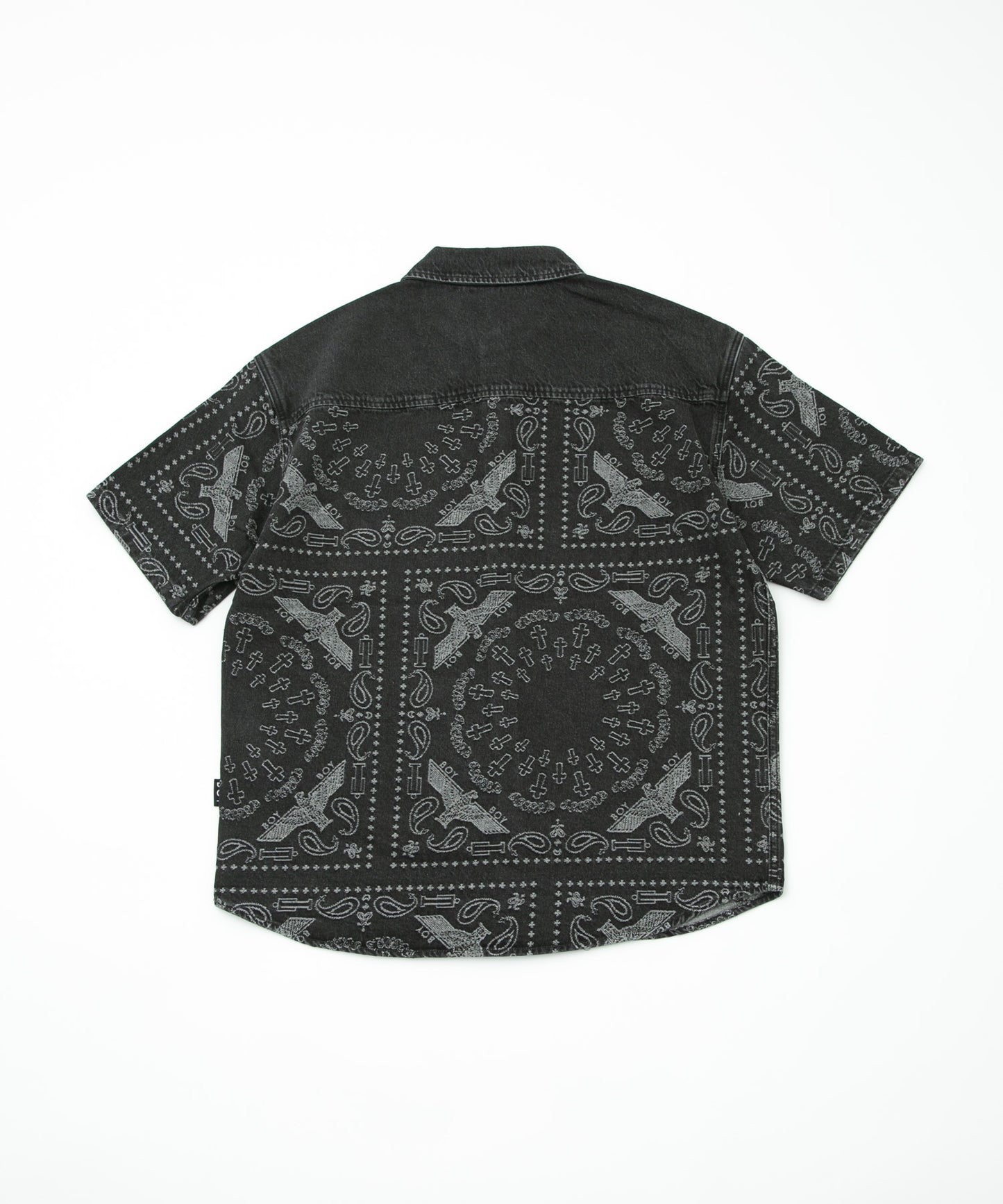 BANDANA DENIM SHIRT BLACK【B231N4970116】