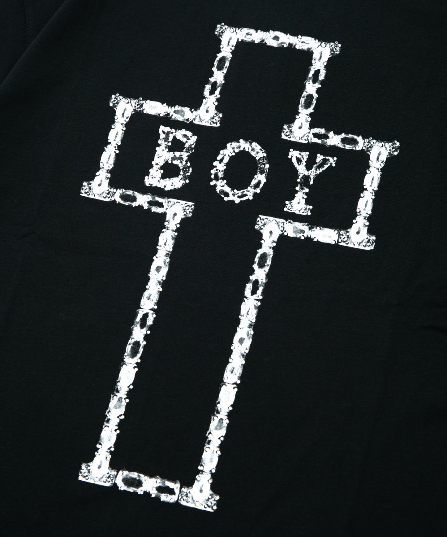 BOY CROSS MOTIF TEE BLACK【B232N0170502】