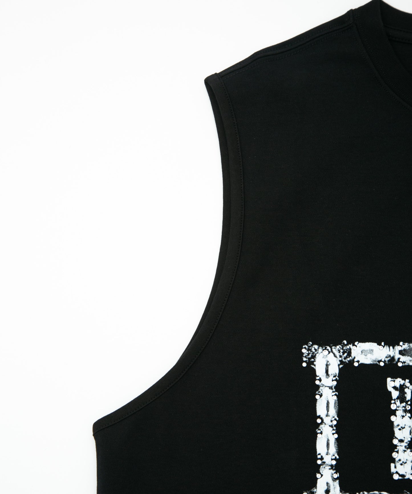 BOY CROSS MOTIFSLEEVELESS SHIRT BLACK【B232N0270102】