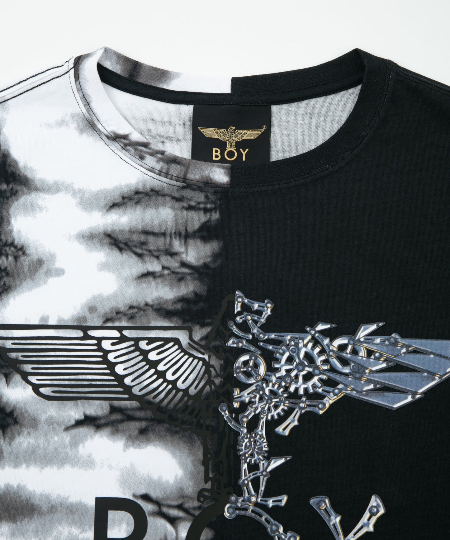 BICOLOR EAGLE TEE BLACK【B231N0103902】