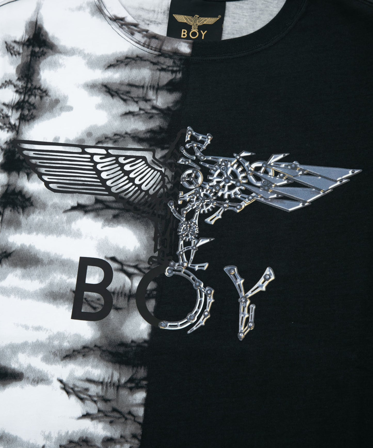 BICOLOR EAGLE TEE BLACK【B231N0103902】