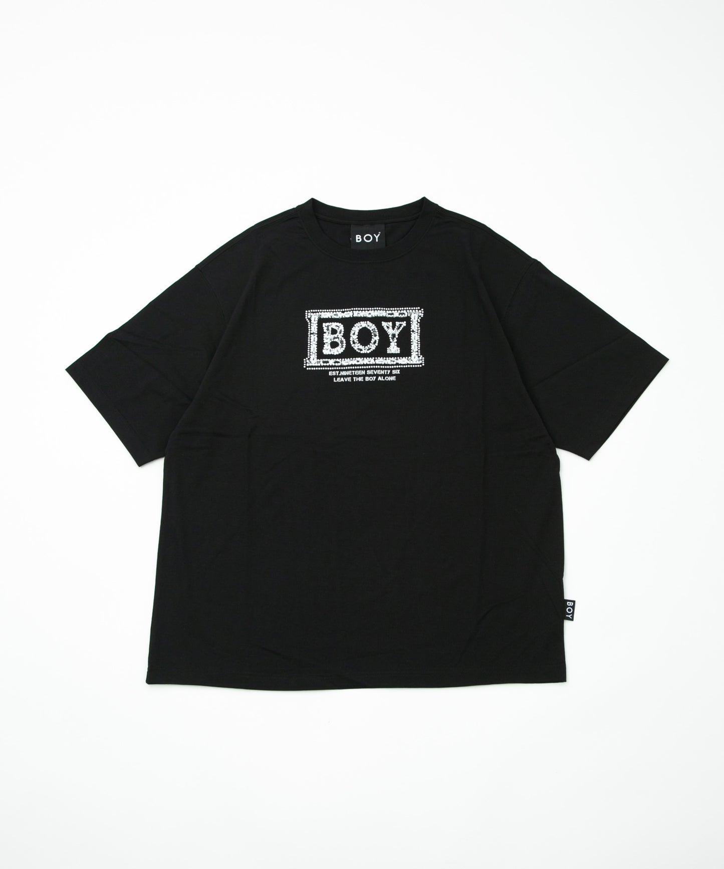 BOY RHINESTONE TEE BLACK【B232N0170602】