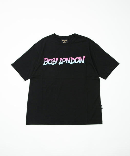 GRADATION LOGO GRAPHIC TEE BLACK【B232N0104802】