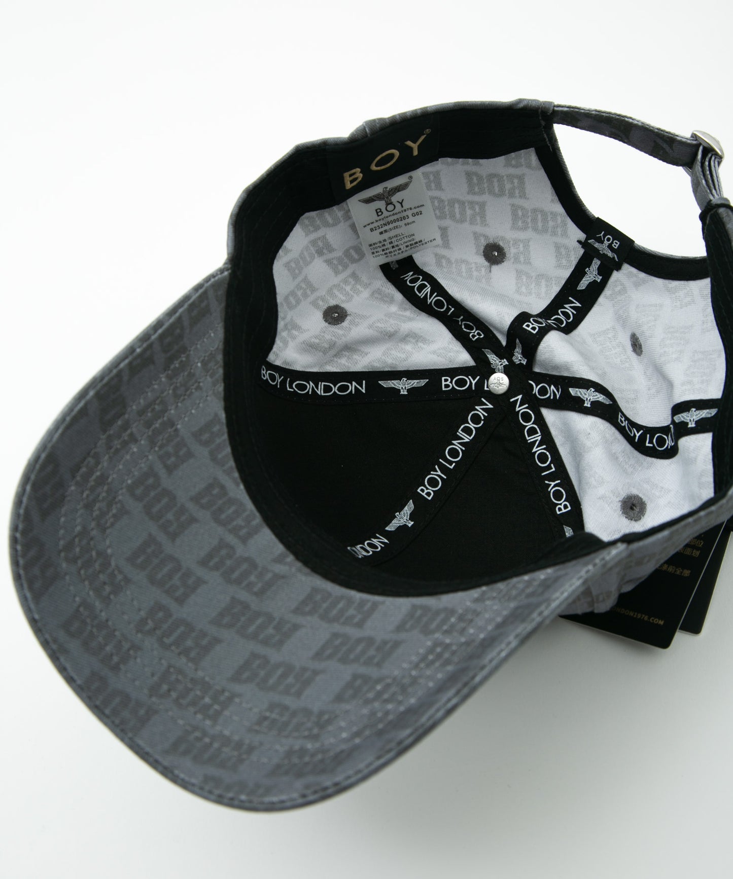 BOY MONOGRAM CAP GREY【B232N9000203】