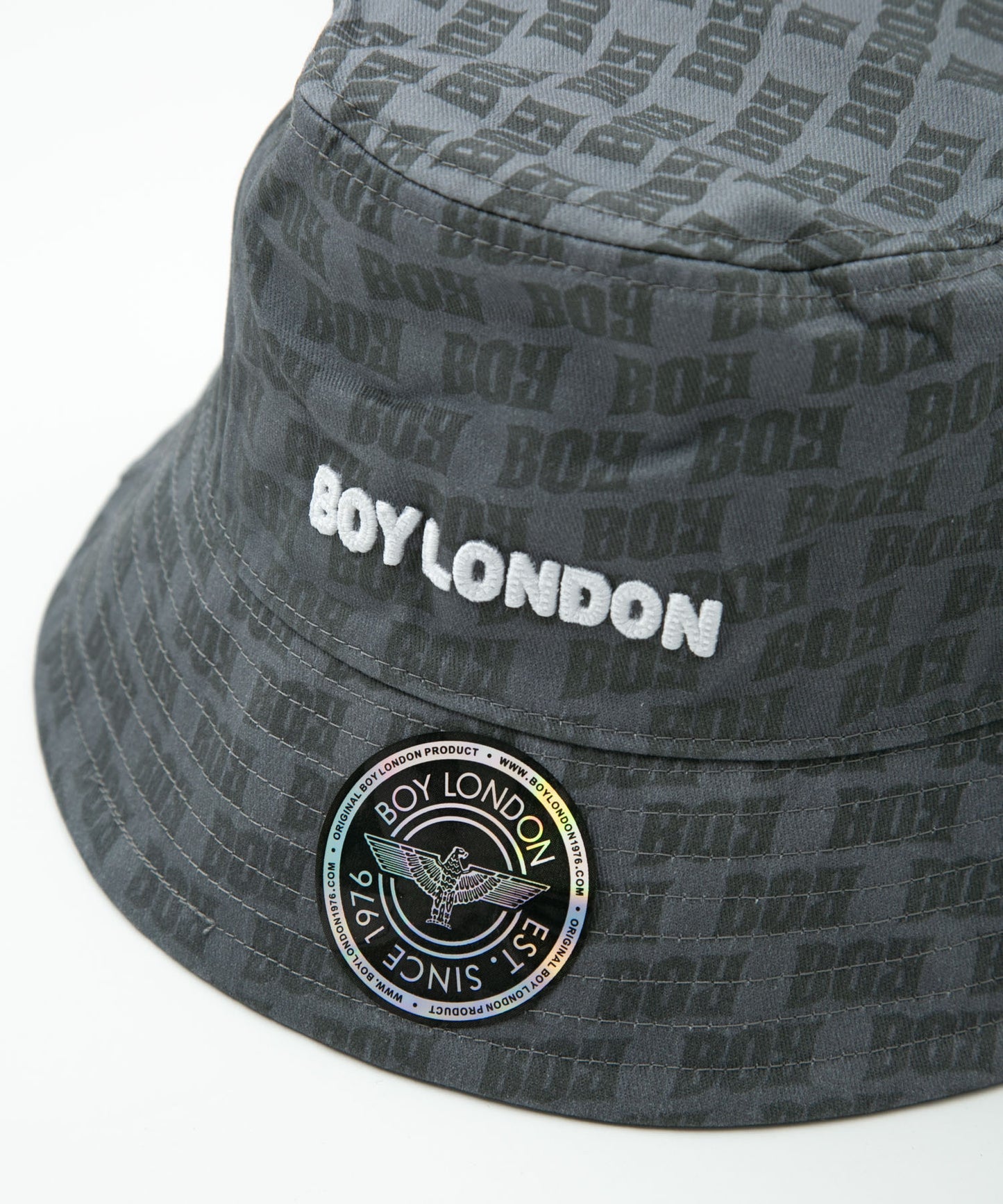 BOY MONOGRAM BUCKET HAT GREY【B232N9000303】