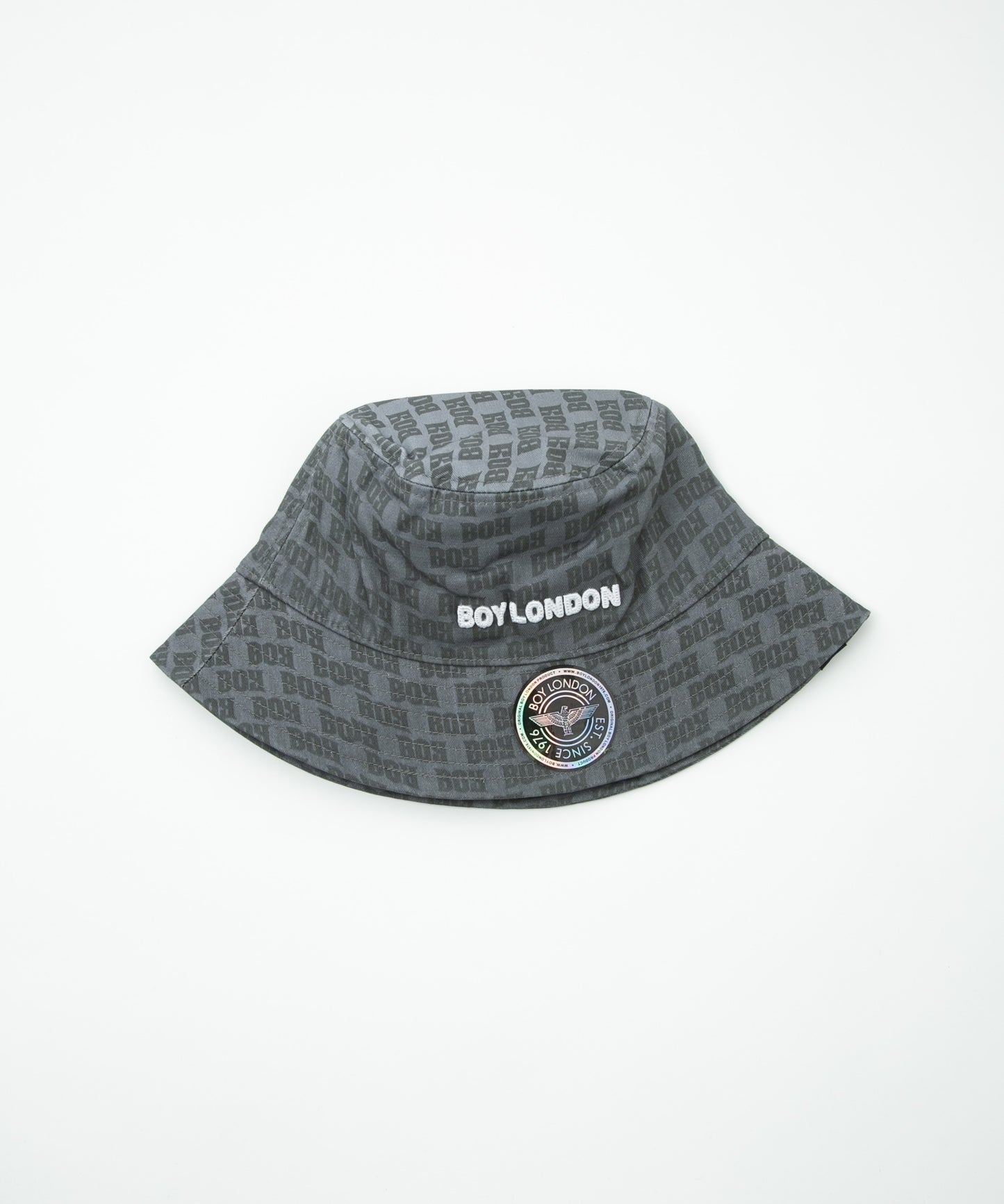 BOY MONOGRAM BUCKET HAT GREY【B232N9000303】