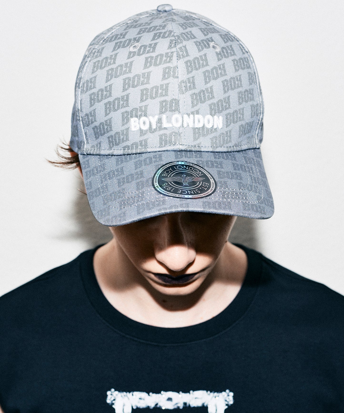 BOY MONOGRAM CAP GREY【B232N9000203】