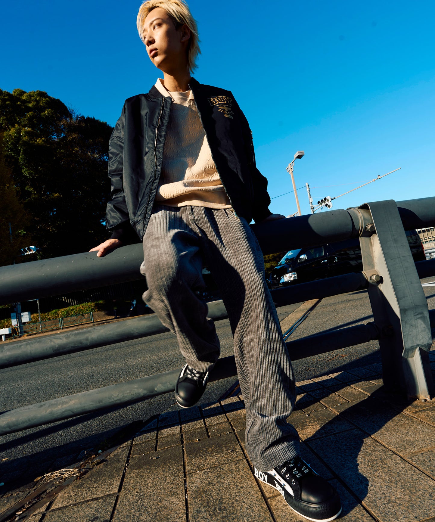 BOY MONO CANVAS HIGH-CUT SNEAKER【B233N7901101】