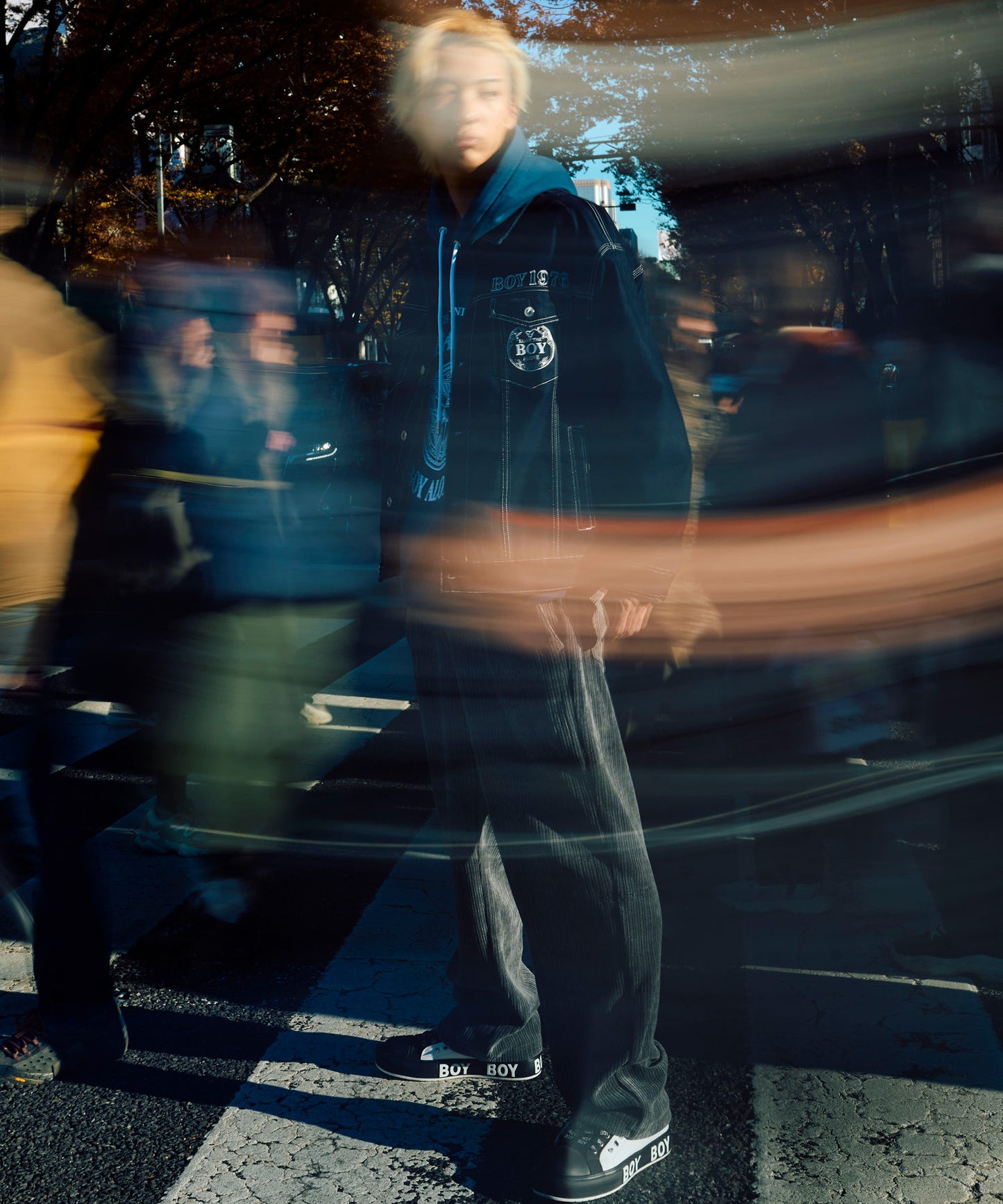 BOY1976 FLOCKY DENIM JACKET NAVY【B233N5000516】