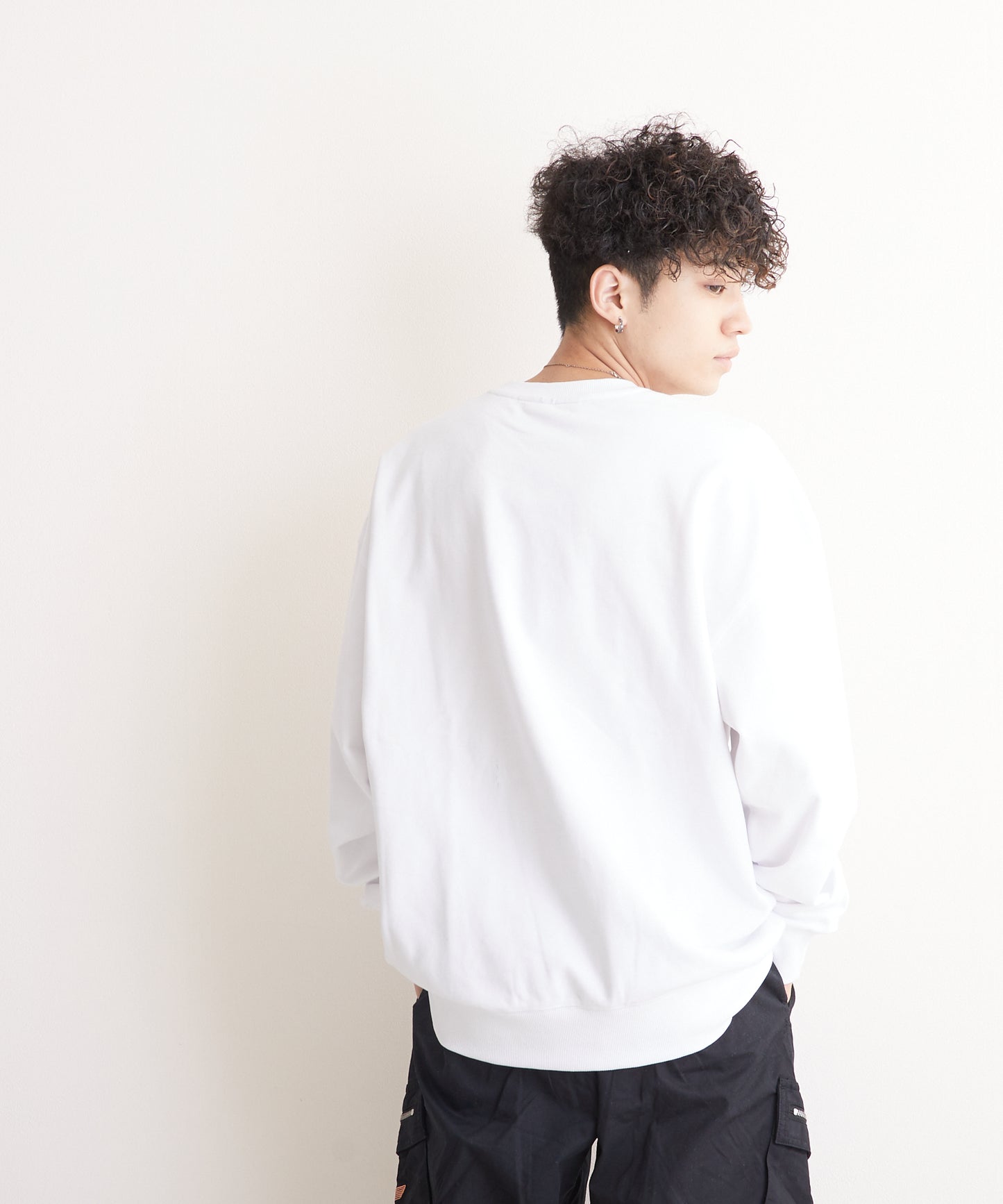 CLASSIC EAGLE BOY CREWNECK SWEAT WHITE/BLACK【AFJ-2000-SWW01】