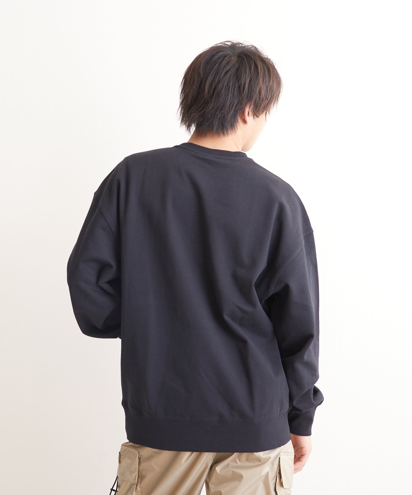 CLASSIC EAGLE BOY CREWNECK SWEAT BLACK/WHITE【AFJ-2000-SWB01 】