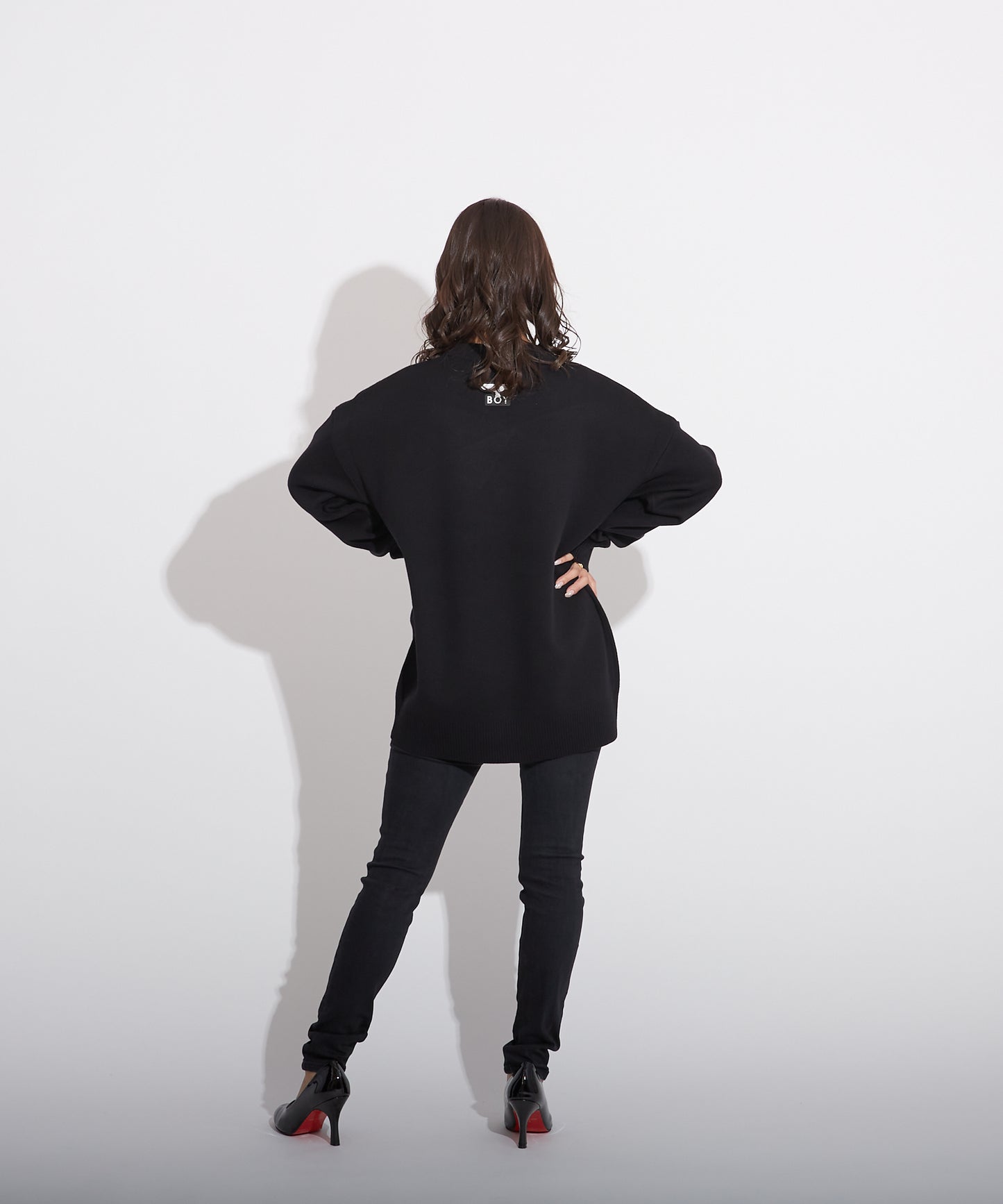 LOGO KNIT PULLOVER BLACK【B223N6000802】