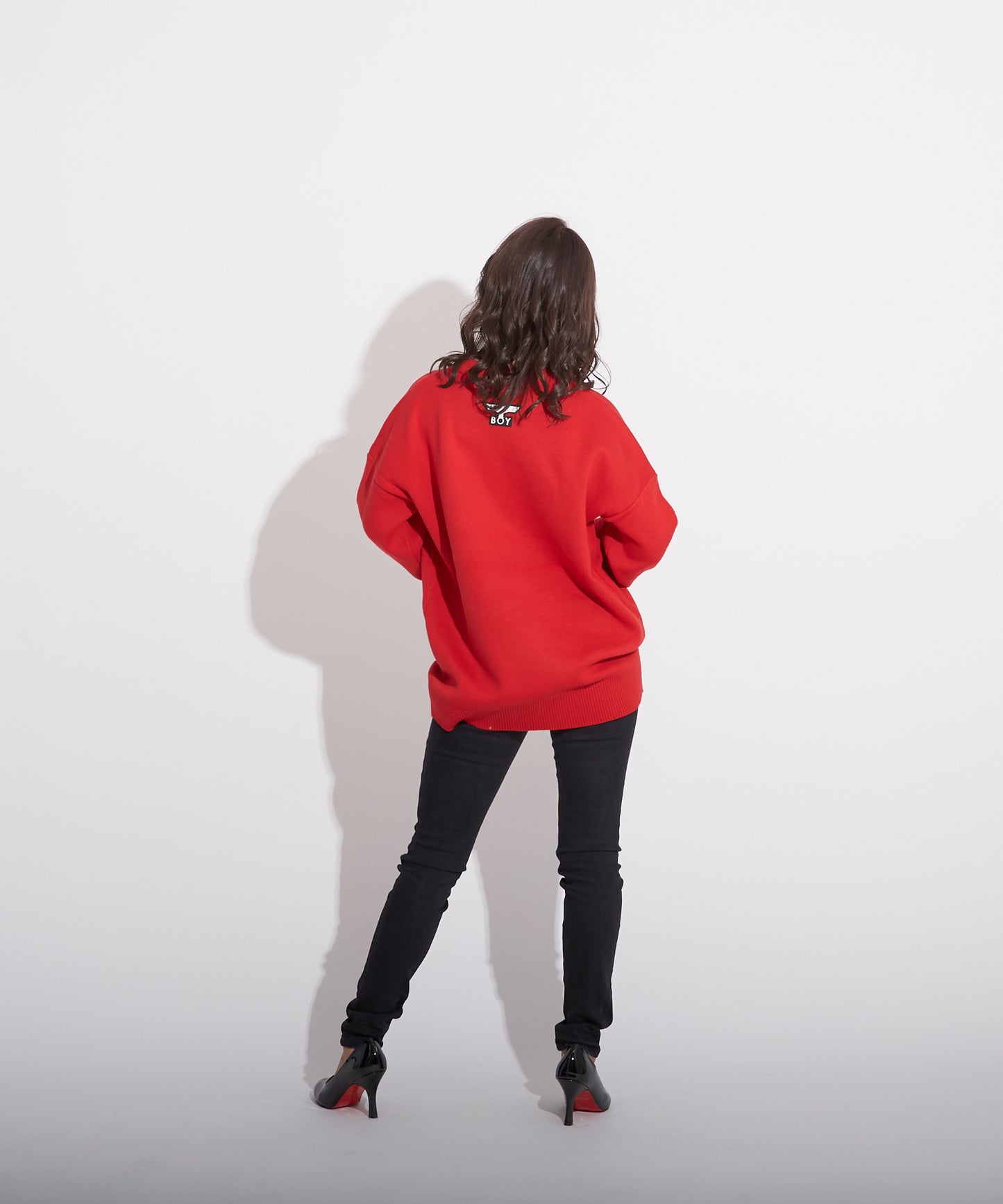 LOGO KNIT PULLOVER RED【B223N6000804】