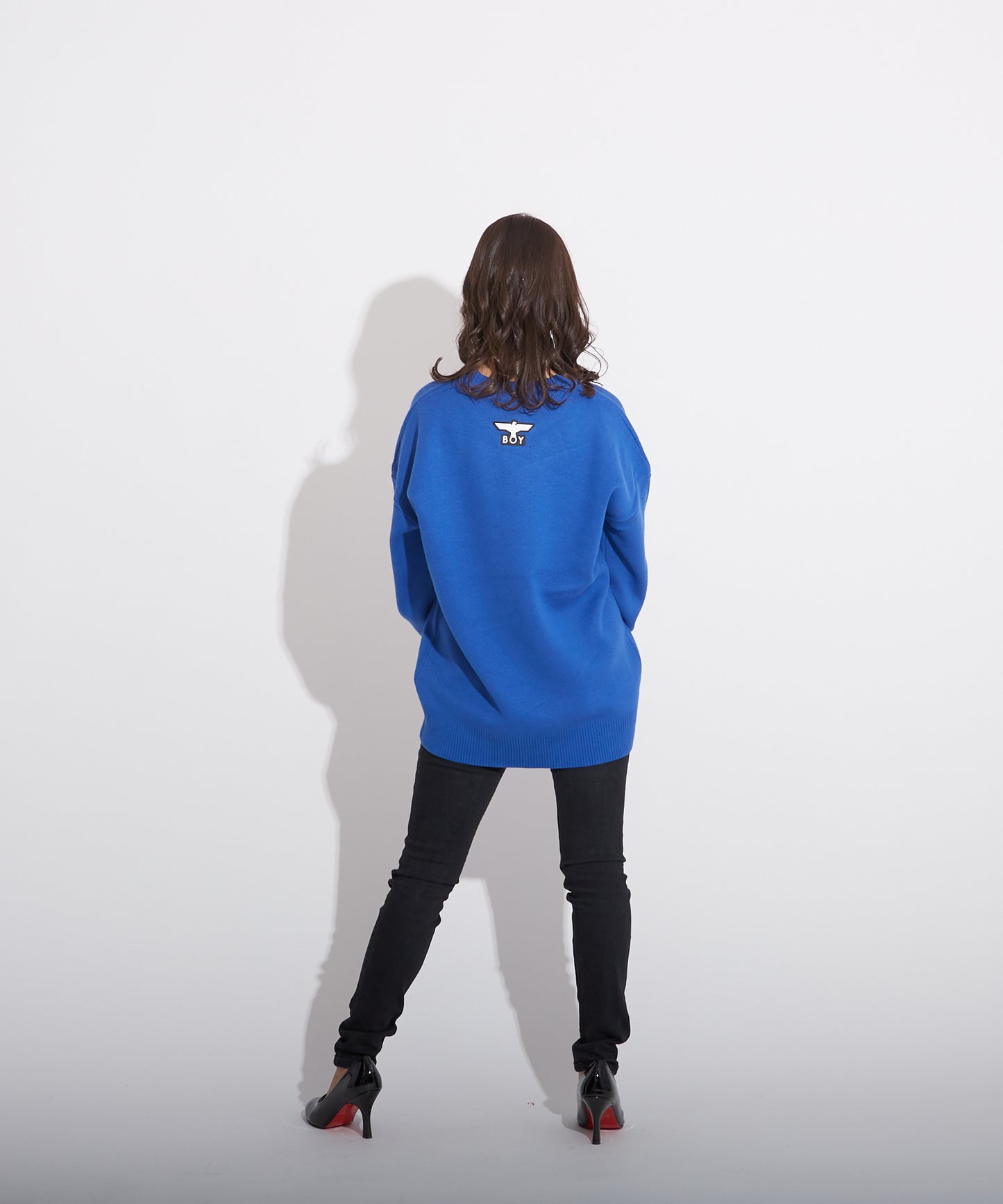 LOGO KNIT PULLOVER BLUE【B223N6000806】