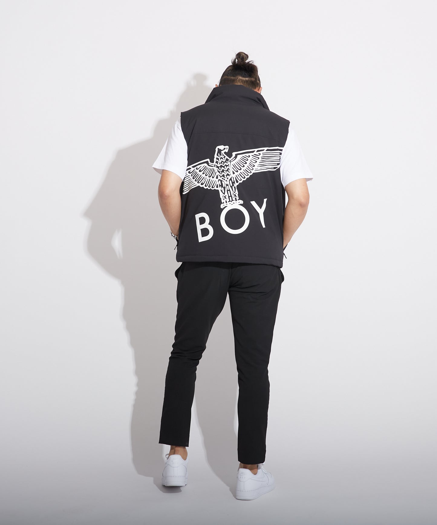 BOY EAGLE DOWN VEST BLACK【B223N3000302】