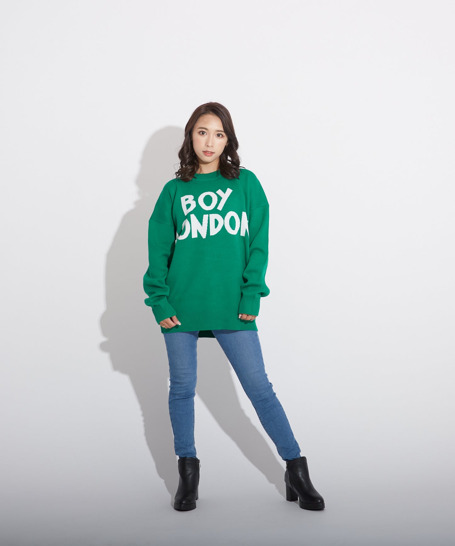 LOGO KNIT PULLOVER GREEN【B223N6000805】