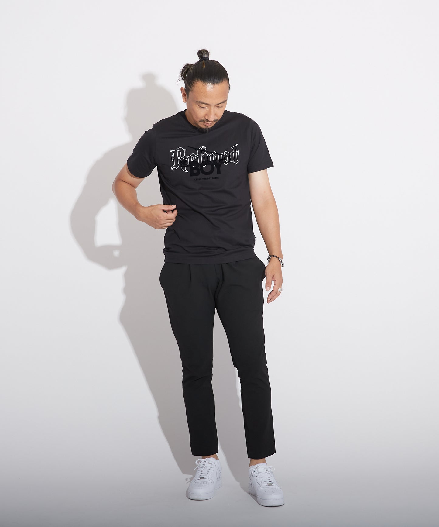 BOY SAFETY PIN TEE BLACK【B223M0170502】