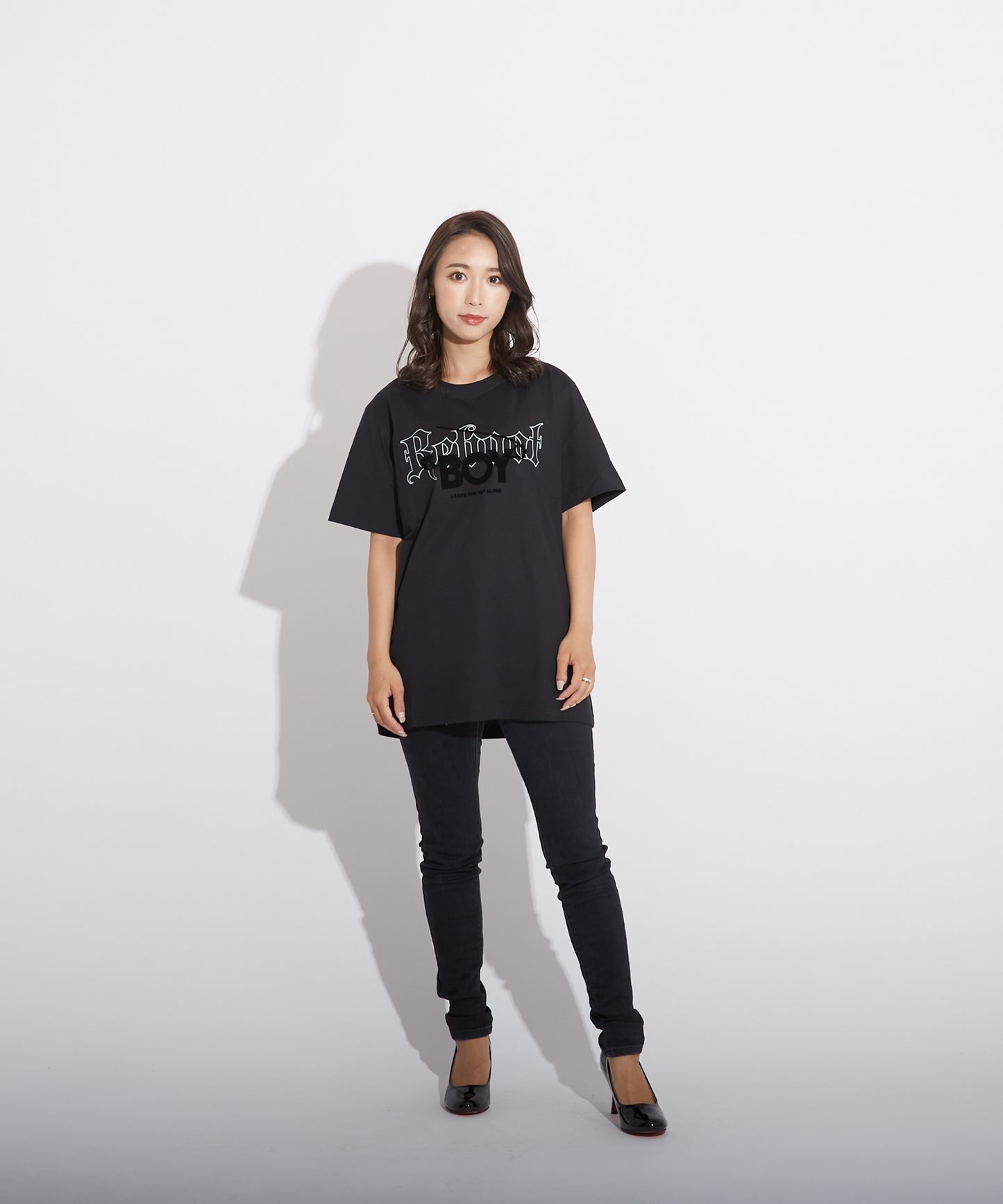 BOY SAFETY PIN TEE BLACK【B223M0170502】