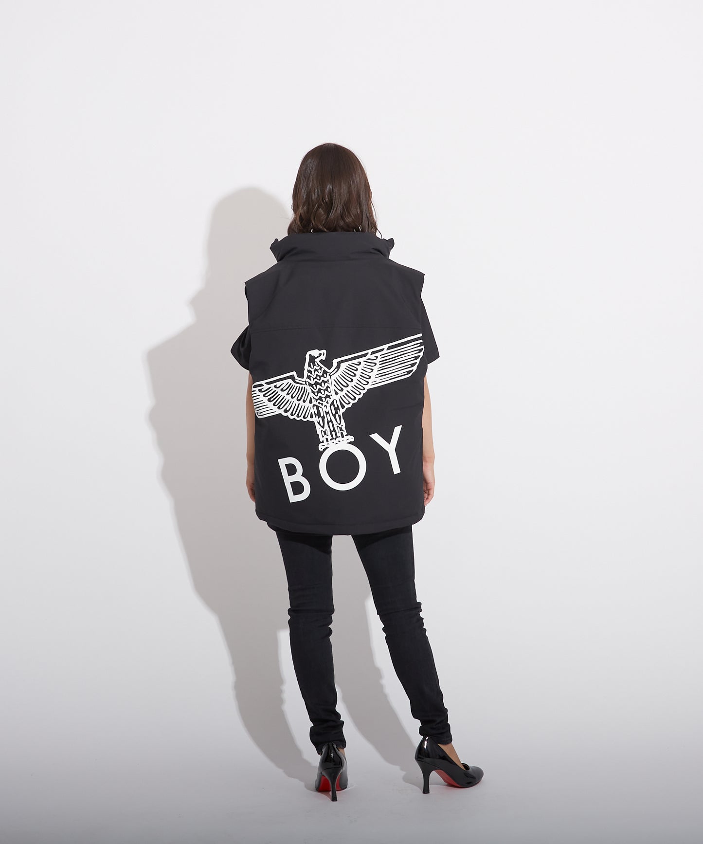 BOY EAGLE DOWN VEST BLACK【B223N3000302】