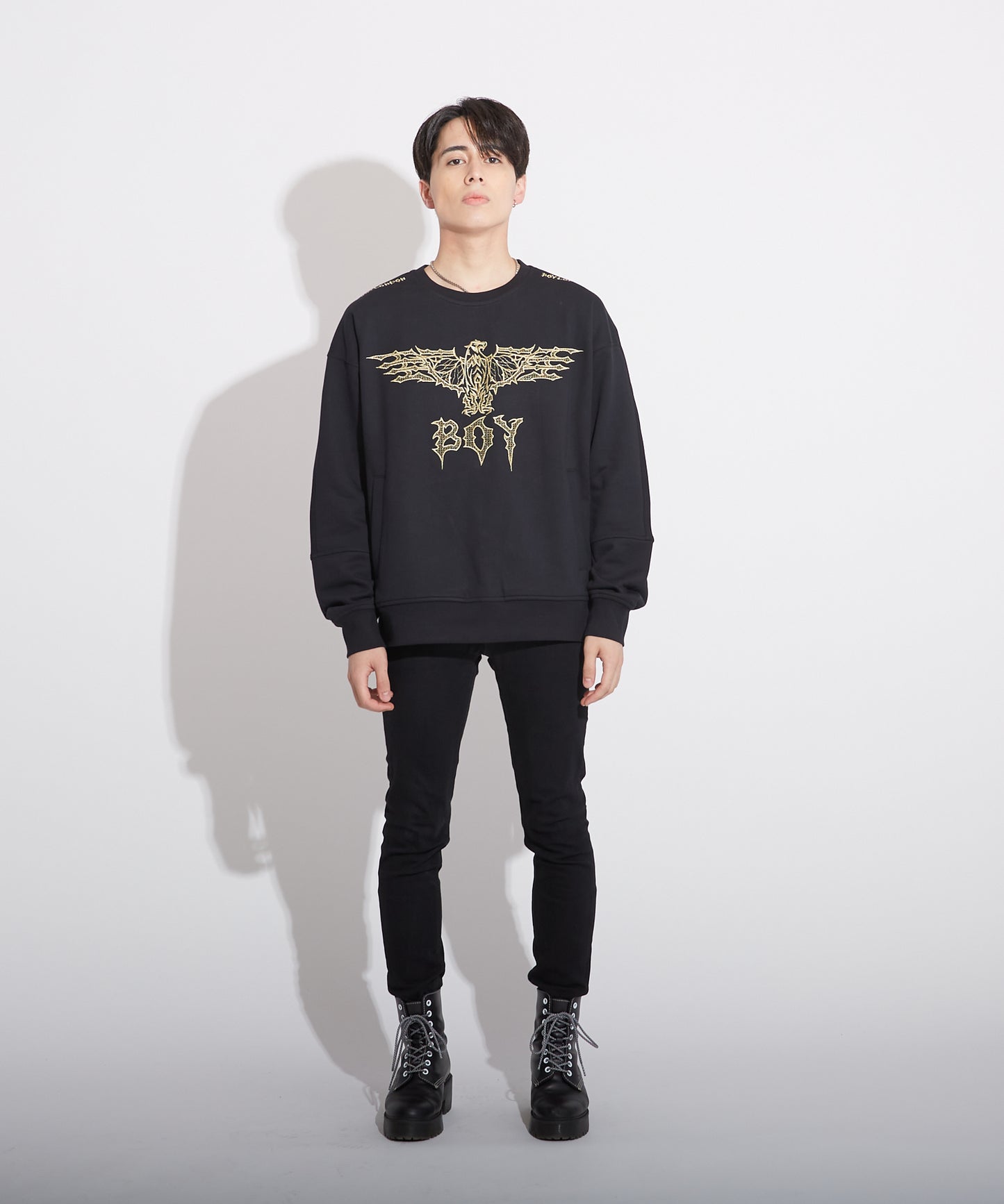 GOLDEN EAGLE EMBROIDERY SWEAT BLACK【B223N0300602】