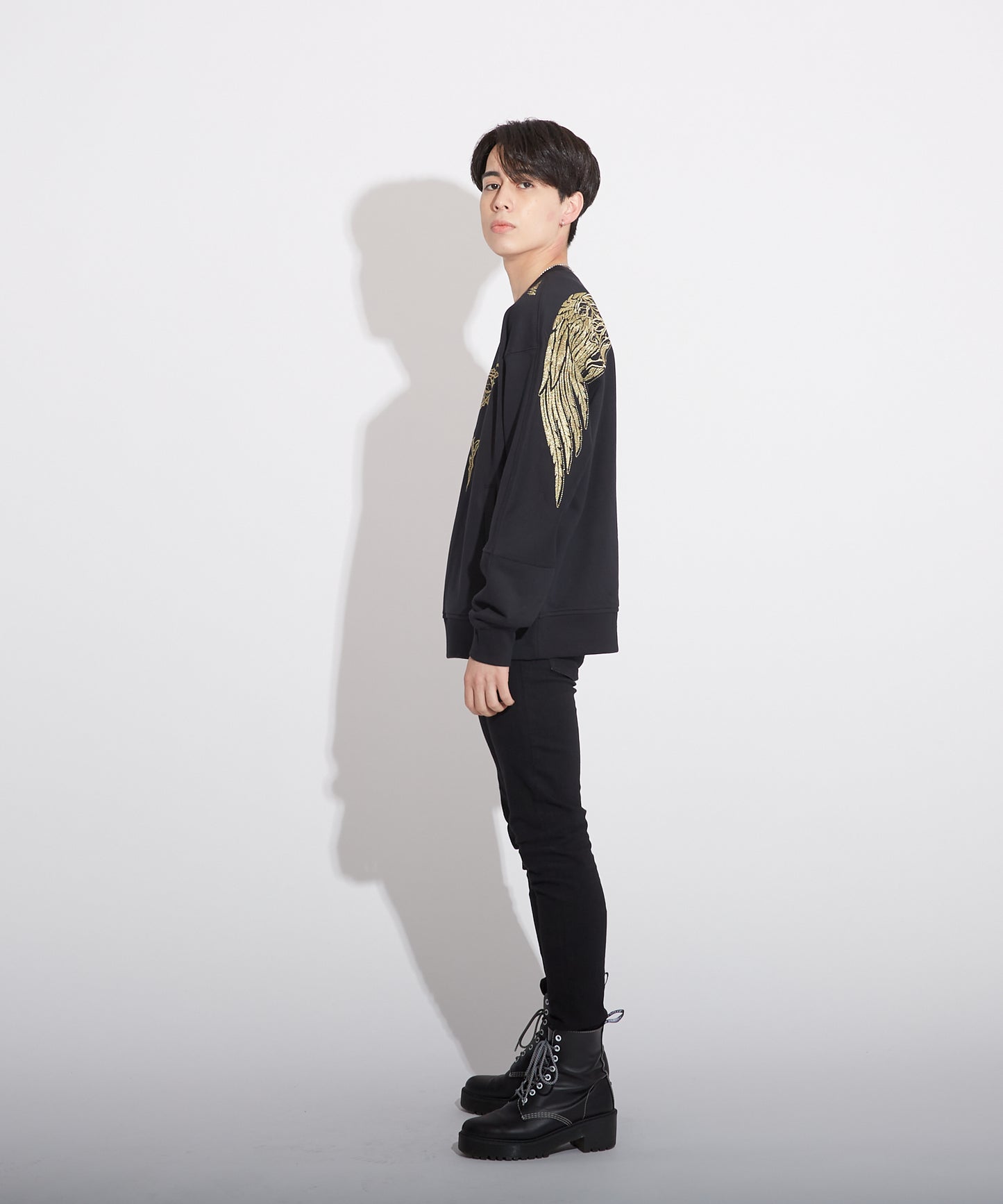 GOLDEN EAGLE EMBROIDERY SWEAT BLACK【B223N0300602】