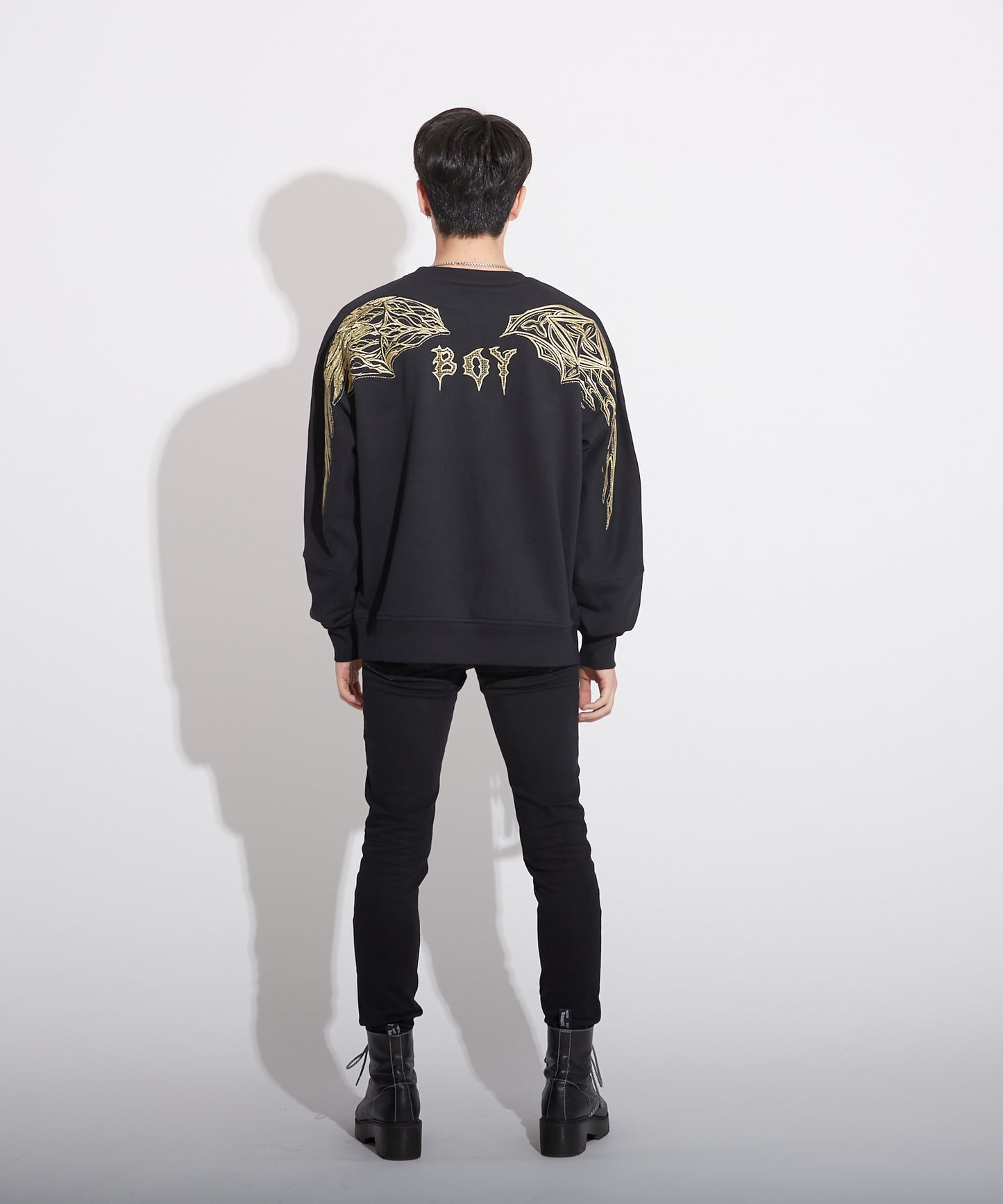 GOLDEN EAGLE EMBROIDERY SWEAT BLACK【B223N0300602】