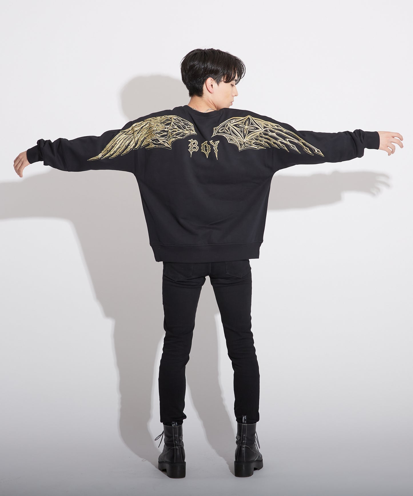 GOLDEN EAGLE EMBROIDERY SWEAT BLACK【B223N0300602】