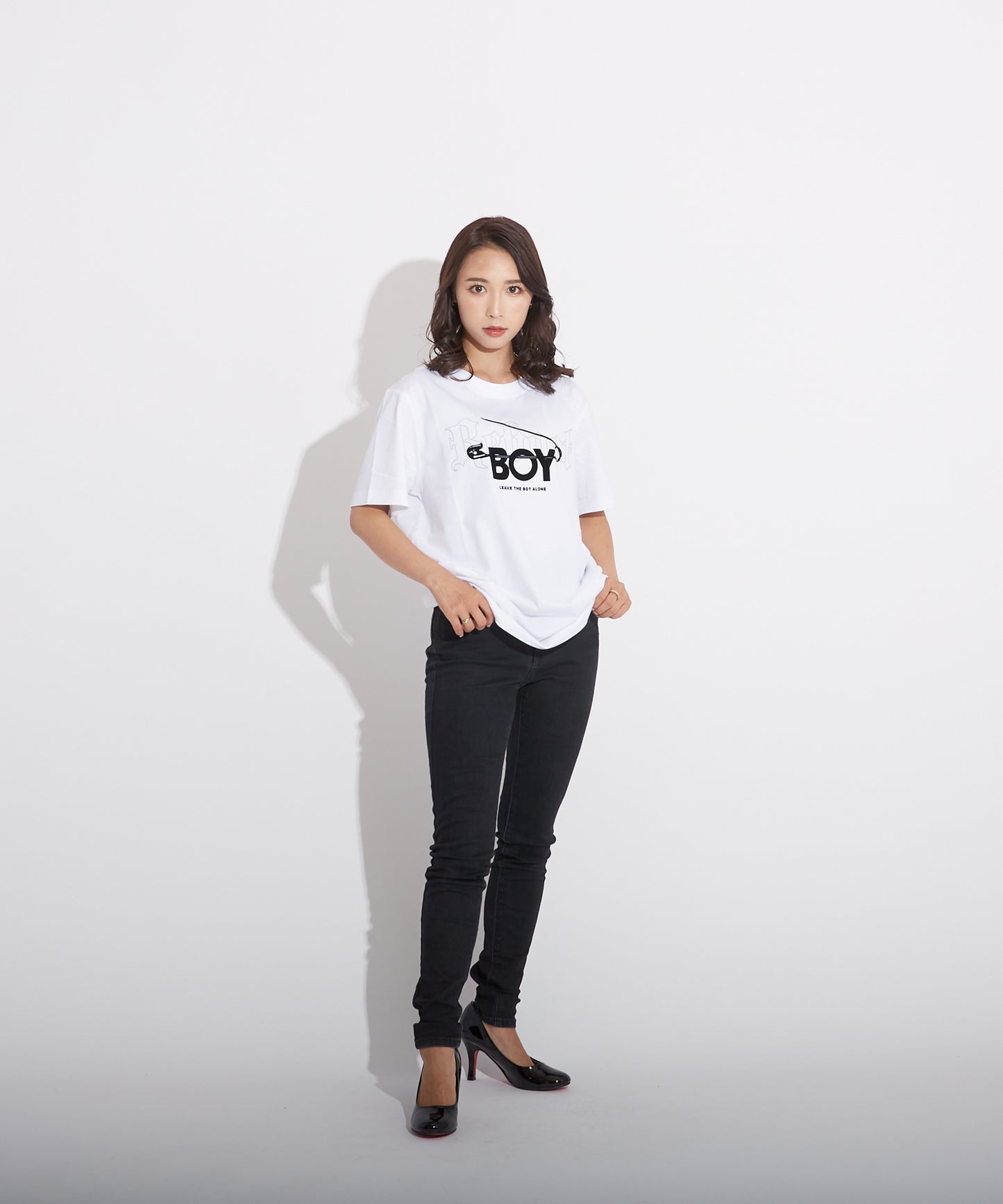 BOY SAFETY PIN TEE WHITE【B223M0170501】